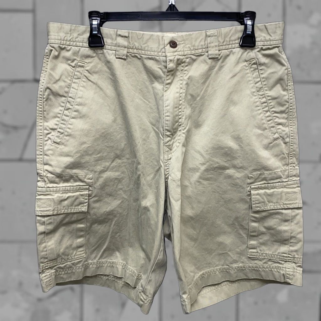 Tommy Bahama Tommy Bahama Relax Mens Beige Zip Fly Casual Shorts Size 34 - Regular Waist Beige Cotton Flat Front Mens Casual Shorts 34 Size US 34 / EU 50 - 1 Thumbnail