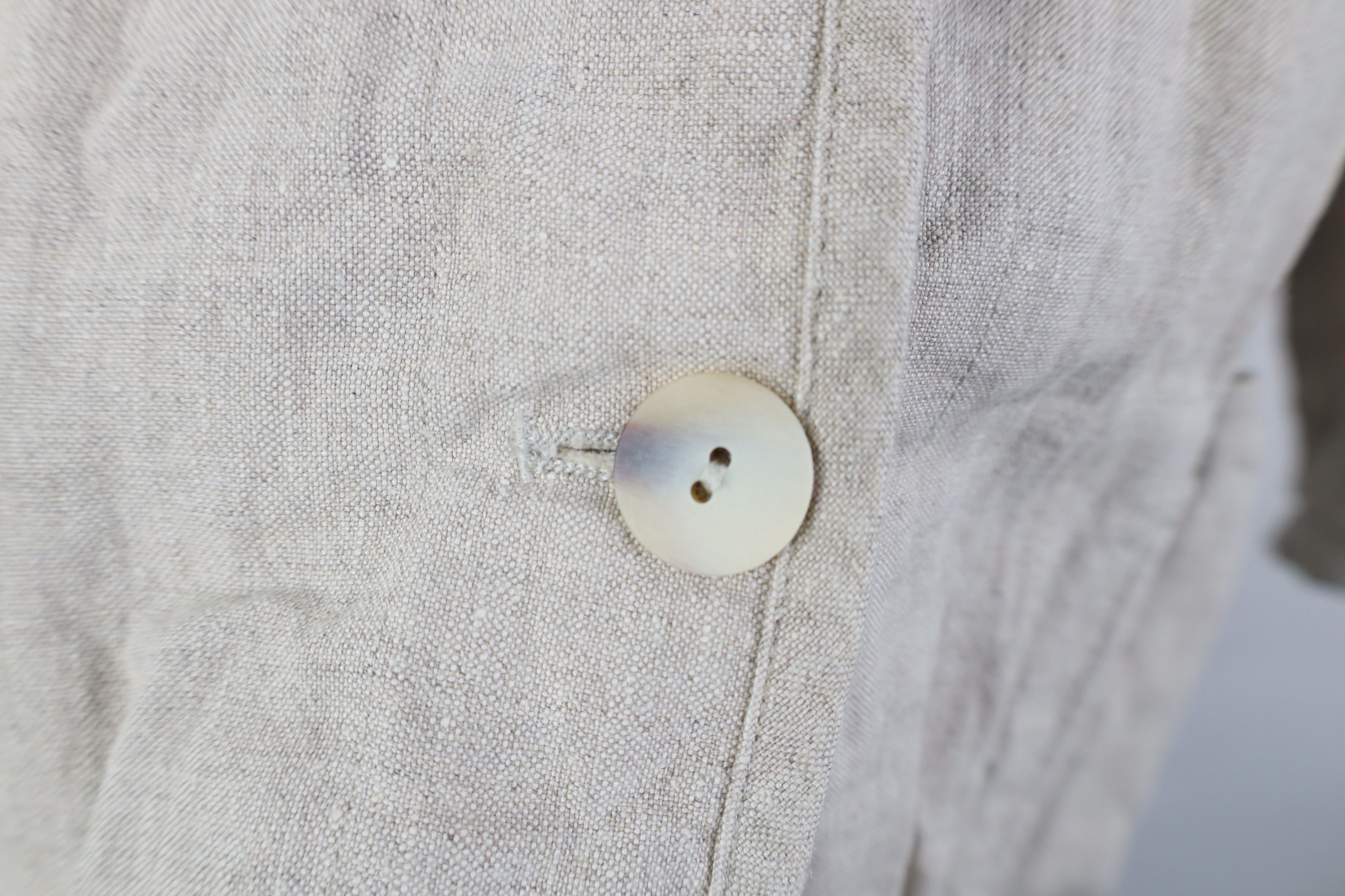 Gap Vintage 90s Gap Linen Button Pocket Jacket Oatmeal Brown Size M / US 6-8 / IT 42-44 - 6 Thumbnail