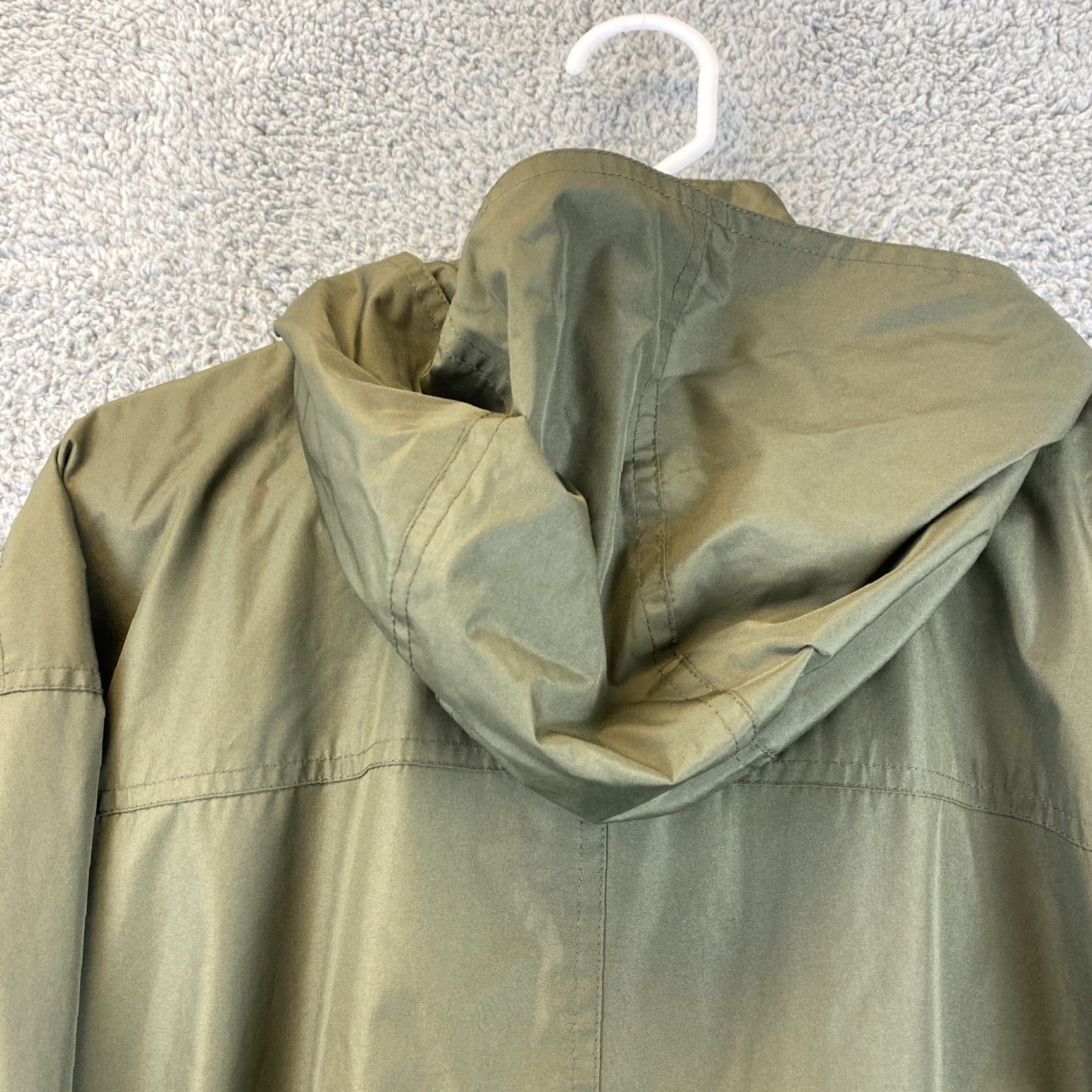 Vintage Fleet Street Coat Womens Green Detachable Hooded 50-23 XL Regular Short Softshell Jacket Zipper Fall Size XL / US 12-14 / IT 48-50 - 7 Thumbnail