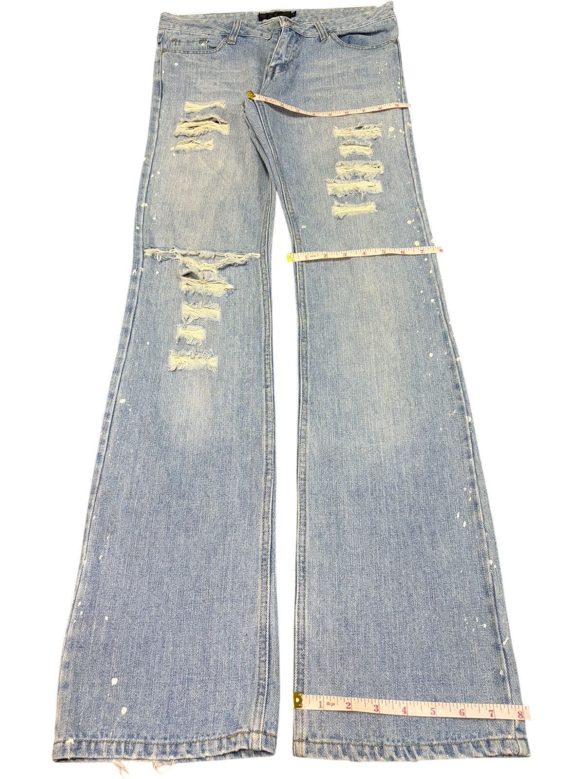 Hysteric Glamour Vintage Japanese Brand Faded Wash Distress Flare Jeans Size 31" - 8 Thumbnail