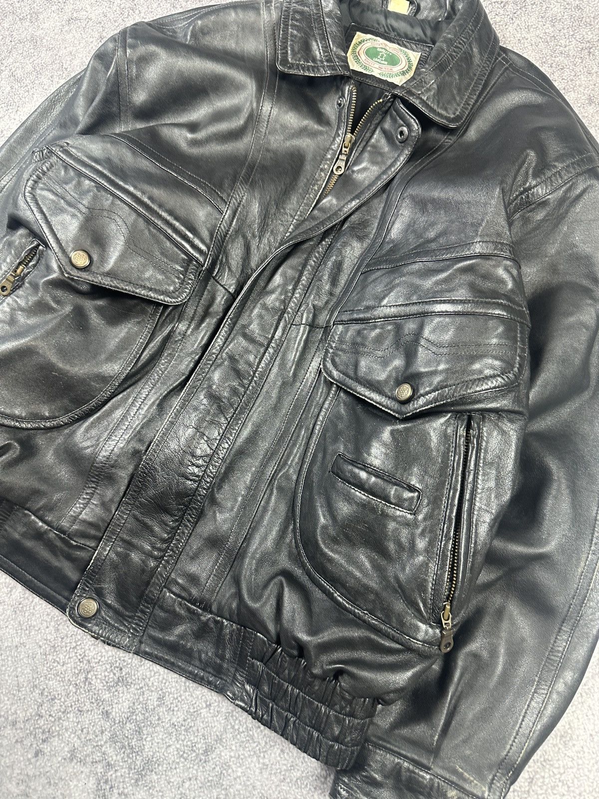 Genuine Leather Y2K Vintage Leather Jacket Streetwear Rare Style USA VTg L Size US L / EU 52-54 / 3 - 2 Thumbnail