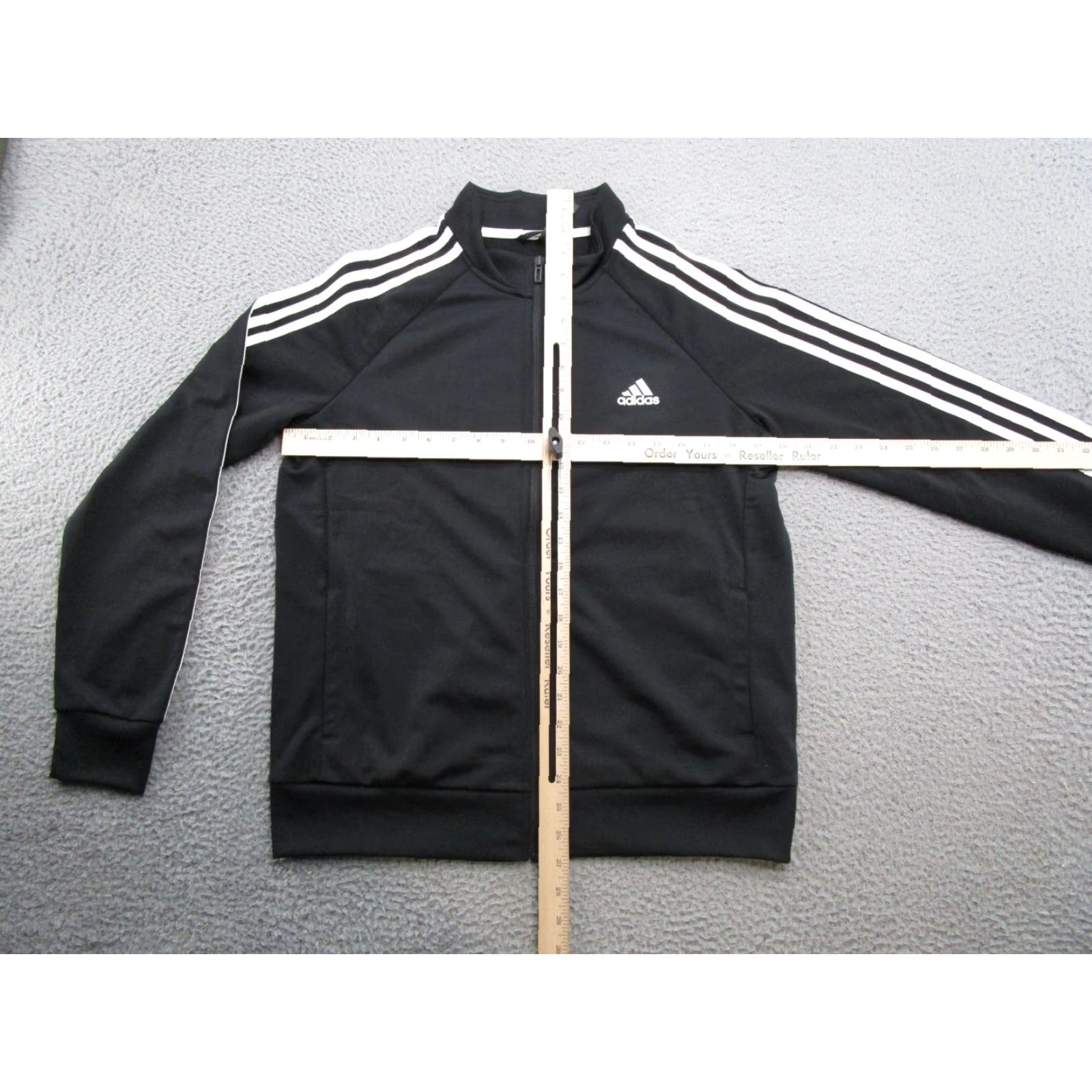 Adidas Adidas Track Jacket Women's Slim 3 Striped Primegreen Full Zip Size L Black Buttons? (Wait) Size L / US 10 / IT 46 - 4 Thumbnail