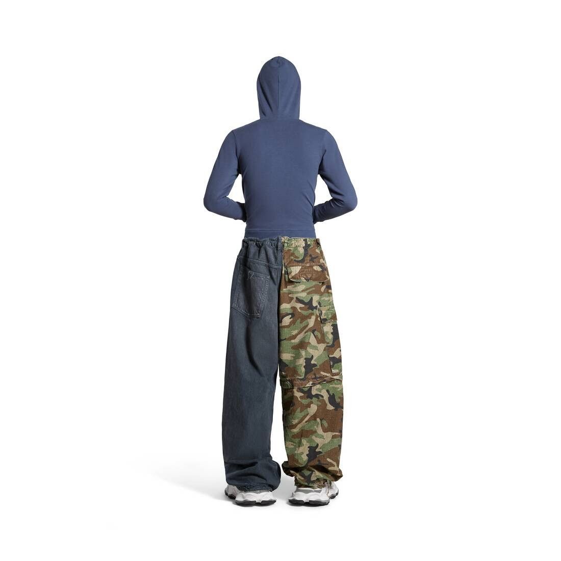 Balenciaga o1srvl11e0825 Dark Camo Hybrid Baggy Pants in Multicolor Size US 36 / EU 52 - 4 Thumbnail