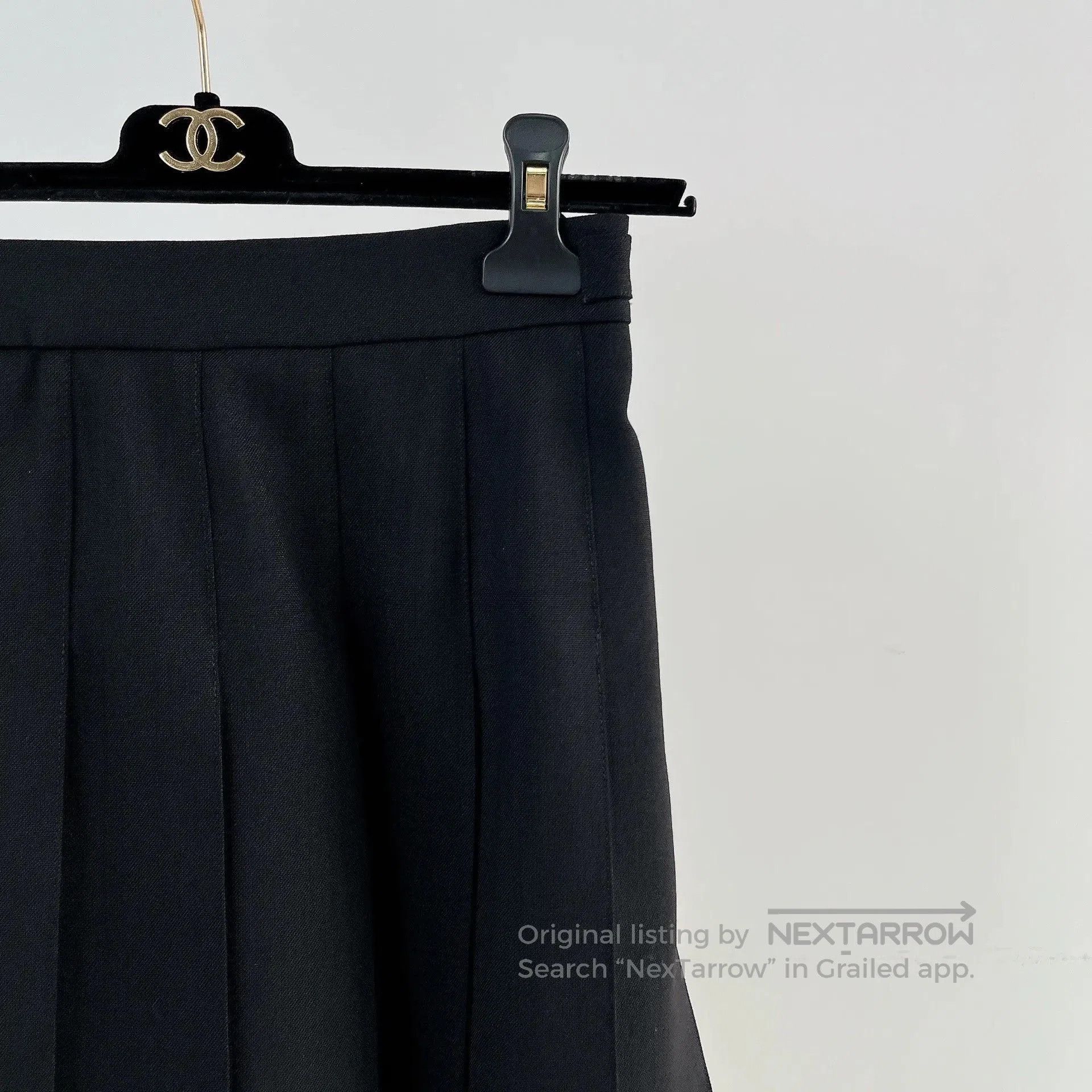 Thom Browne Thom Browne Black Pleated A-line Skirt. Size 35" - 3 Thumbnail