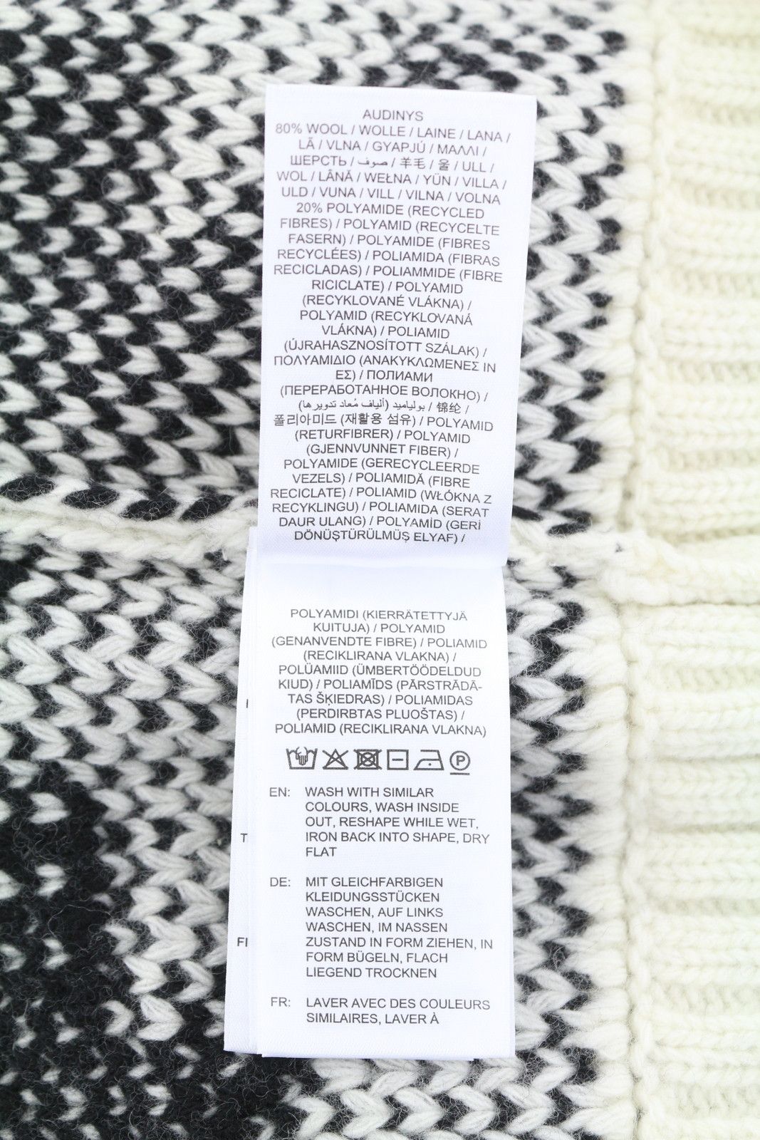 Gant HOUNDSTOOTH ROLLNECK XL Cream Wool Blend Jumper 87246 Size US XL / EU 56 / 4 - 10 Thumbnail