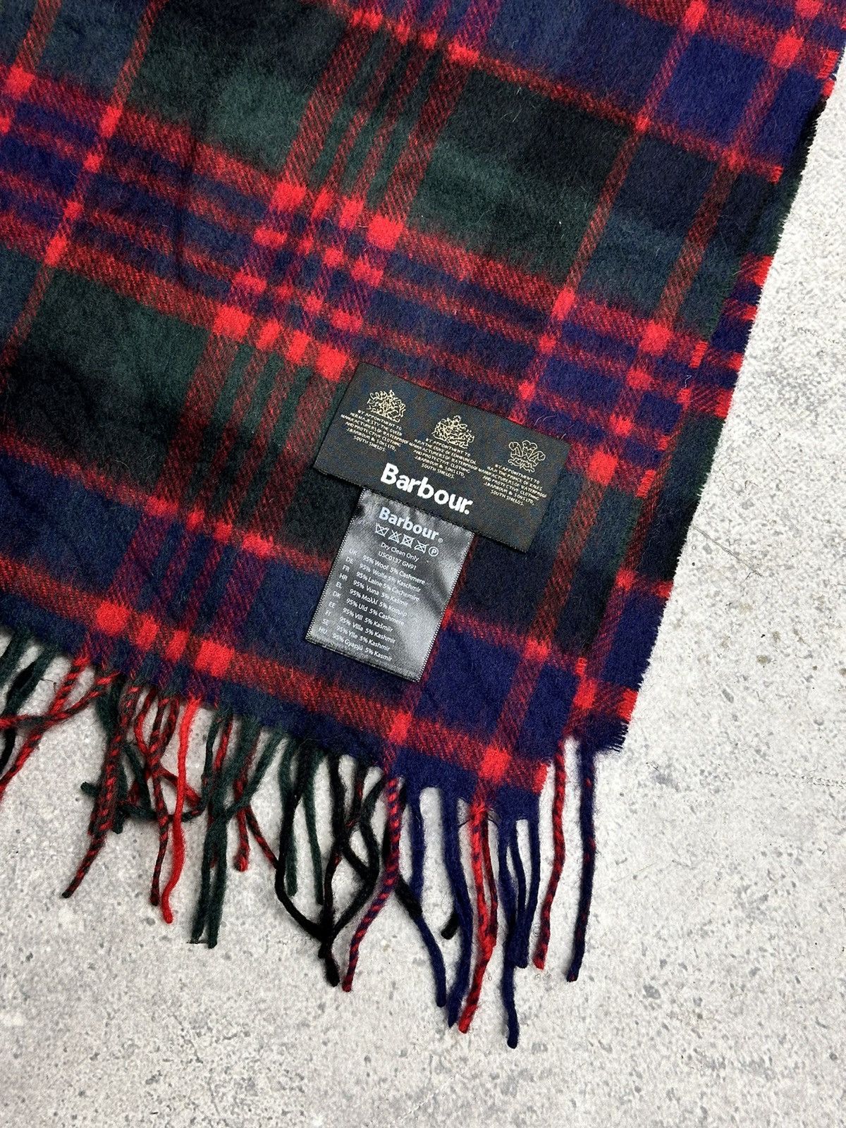 Barbour Vintage Wool Barbour Scarf Burberry Nova Check Loro piana Size ONE SIZE - 4 Thumbnail