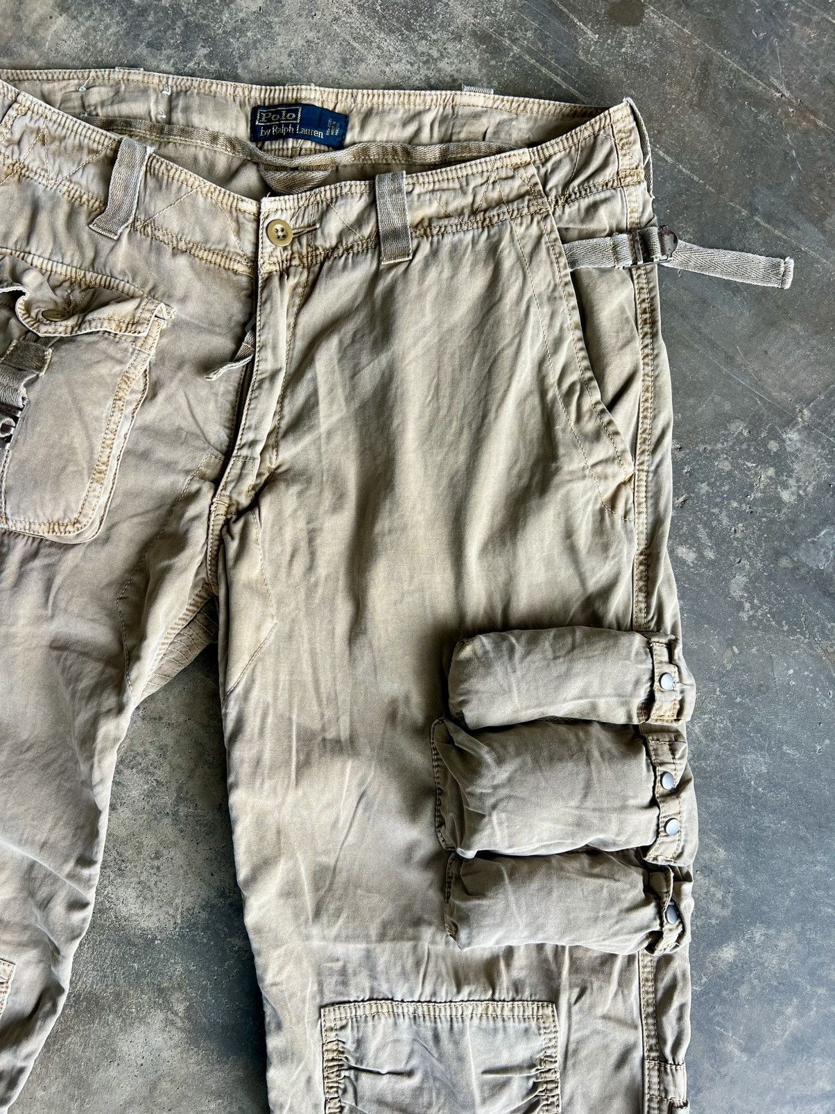 Polo Ralph Lauren Crazy Vintage 90s Polo RL Baggy Wide Leg Cargo Pants Size US 36 / EU 52 - 6 Thumbnail