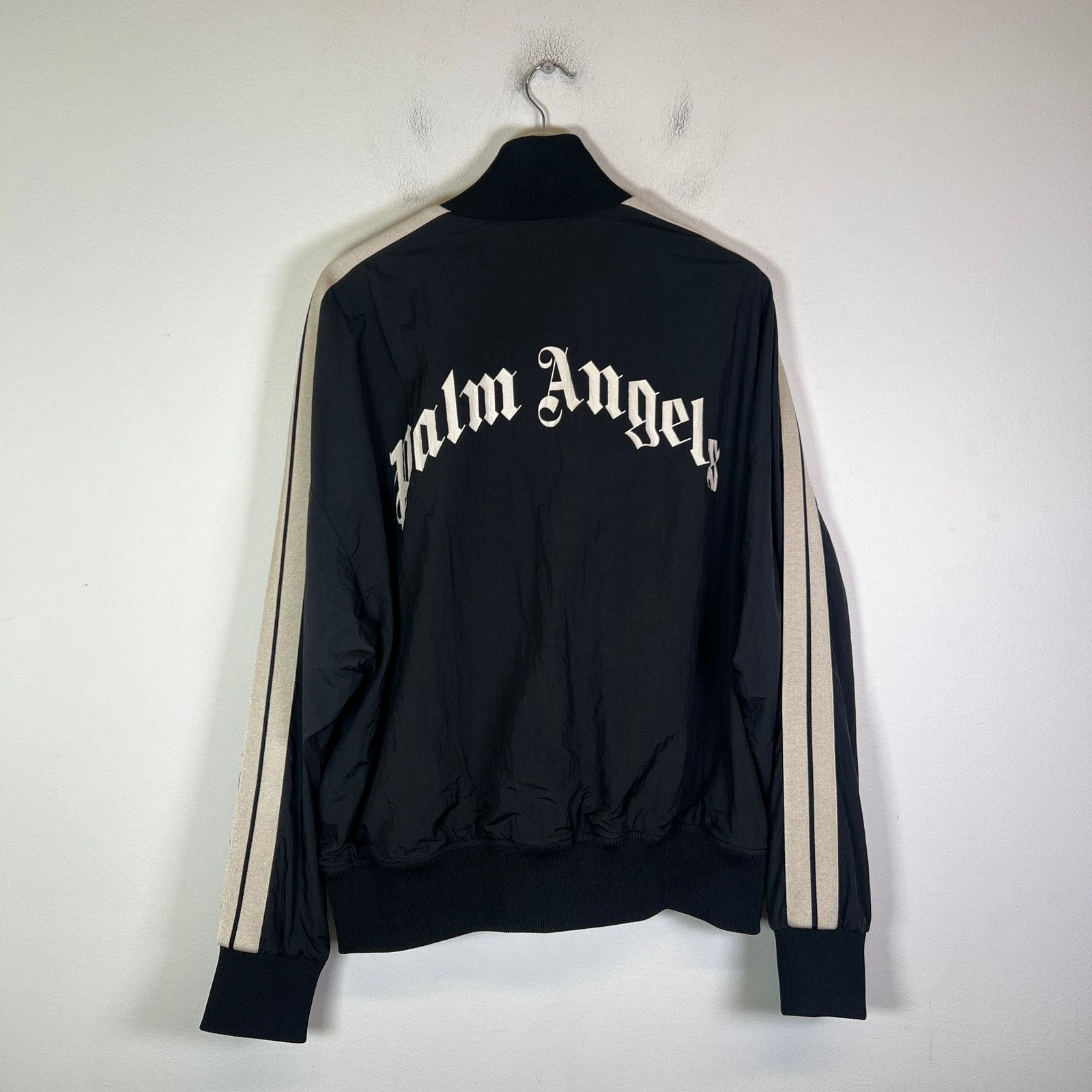Palm Angels Palm Angels Curved Logo Nylon Windbreaker Jacket Size US XXL / EU 58 / 5 - 2 Thumbnail