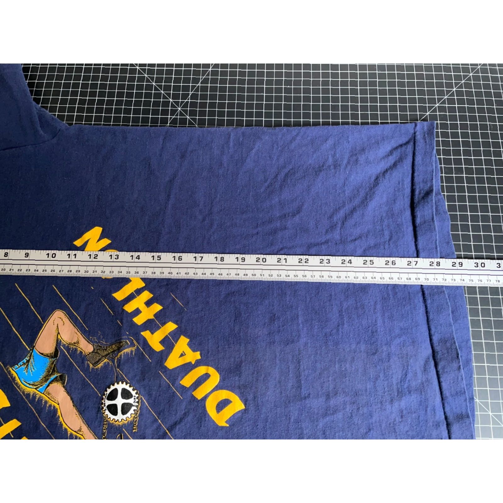 Fruit Of The Loom VINTAGE Michigan Whitehall Duathlon T-Shirt Adult Large Blue 90s Retro Sports Fruit of the Loom Mens XL Tag Single Stitch Size US L / EU 52-54 / 3 - 6 Thumbnail