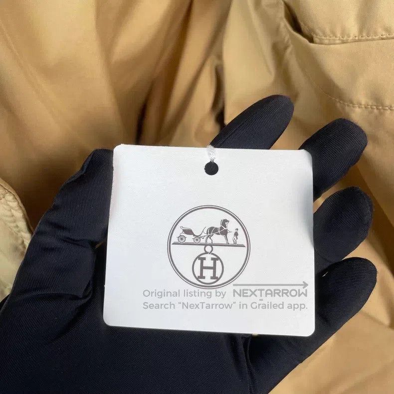 Hermes Hermes Quilted Hooded Jacket, Khaki Size XS / US 0-2 / IT 36-38 - 5 Thumbnail