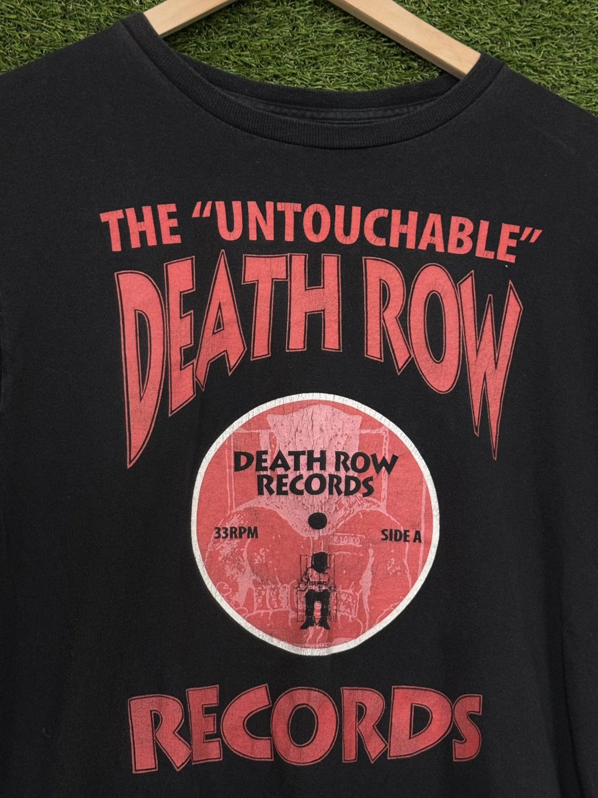 Death Row Records Death Row Records Black Record Album Tour Tee Black Medium Size US M / EU 48-50 / 2 - 2 Thumbnail