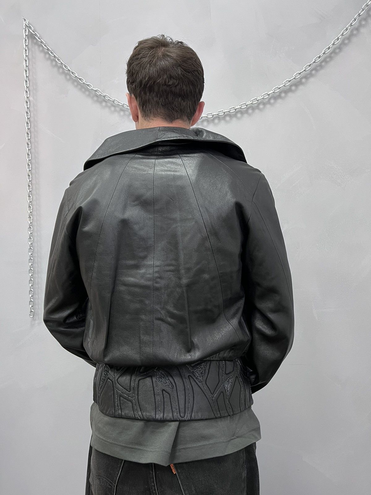 If Six Was Nine × Japanese Brand × Le Grande Bleu (L.G.B.) Japanese Brand Avant-Garde Leather Jacket Size US M / EU 48-50 / 2 - 9 Thumbnail