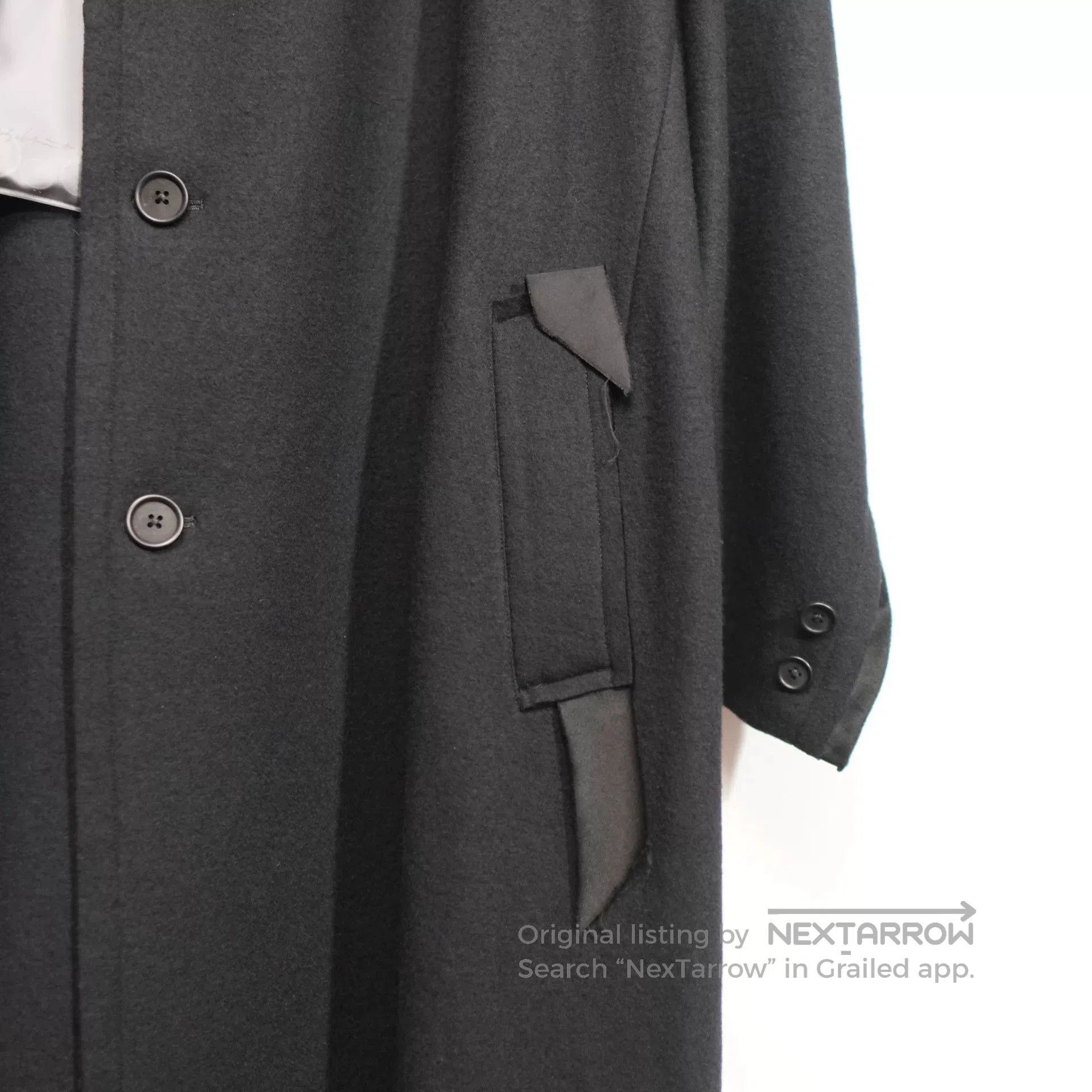 Yohji Yamamoto Unique Black Yohji Yamamoto Coat. Size L / US 10 / IT 46 - 4 Thumbnail