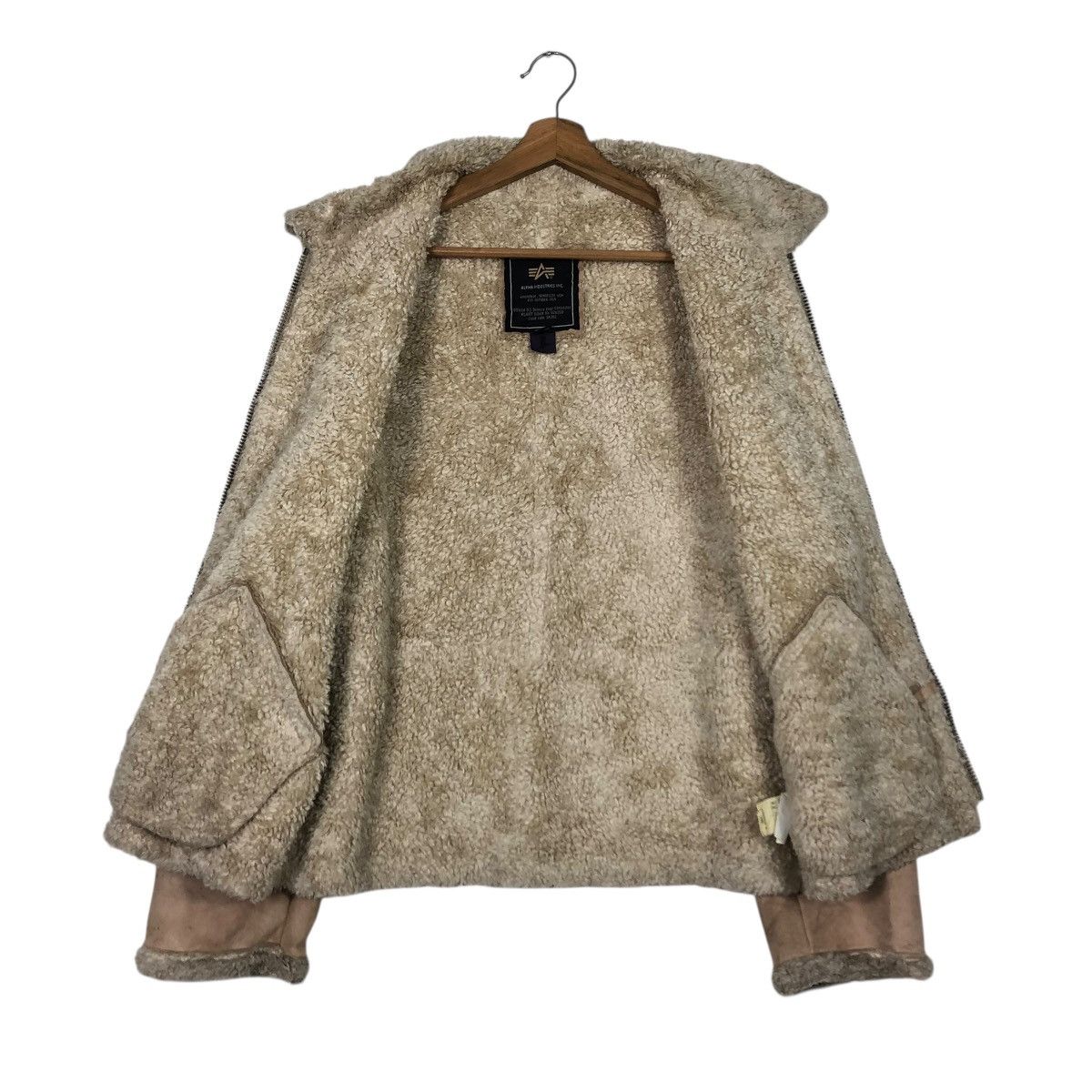 Alpha Industries 🔥VINTAGE SHEARLING SHERPA BIKER JACKET ALPHA INDUSTRIES Size US L / EU 52-54 / 3 - 15 Thumbnail