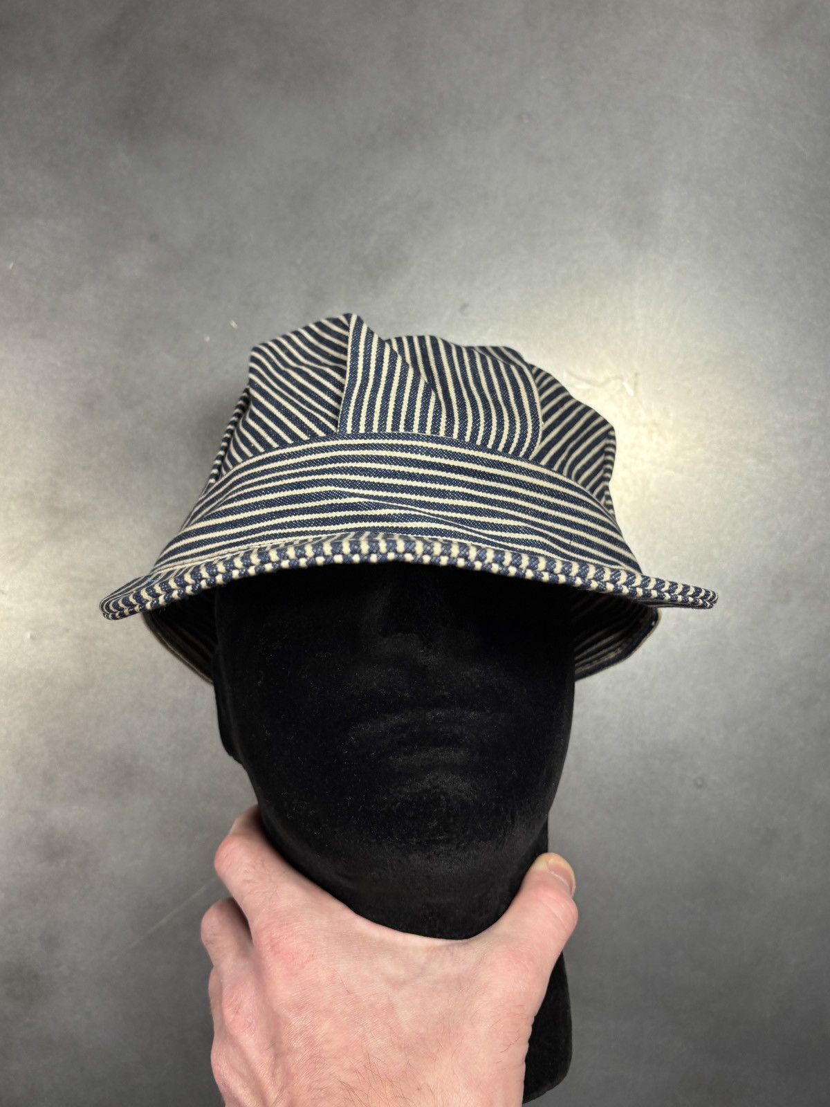 Levi's Vintage Levi's Hat 1970s Denim Snapback Train Flat Cap 60s Size ONE SIZE - 11 Thumbnail