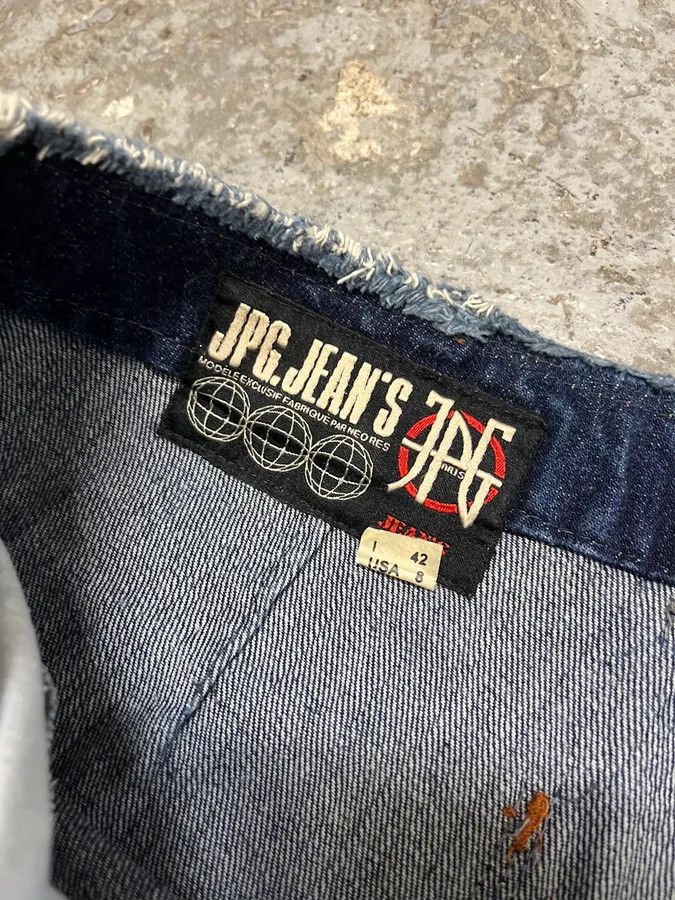 Jean Paul Gaultier × Vintage 2000s Jean Paul Gaultier Patchwork Long Denim Skirt Size 28" / US 6 / IT 42 - 10 Thumbnail