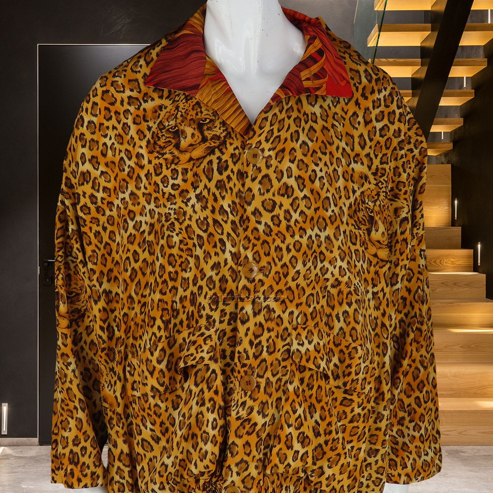 Other Vintage Cheetah Reversible Bomber Button Down Jacket M Size US M / EU 48-50 / 2 - 11 Thumbnail