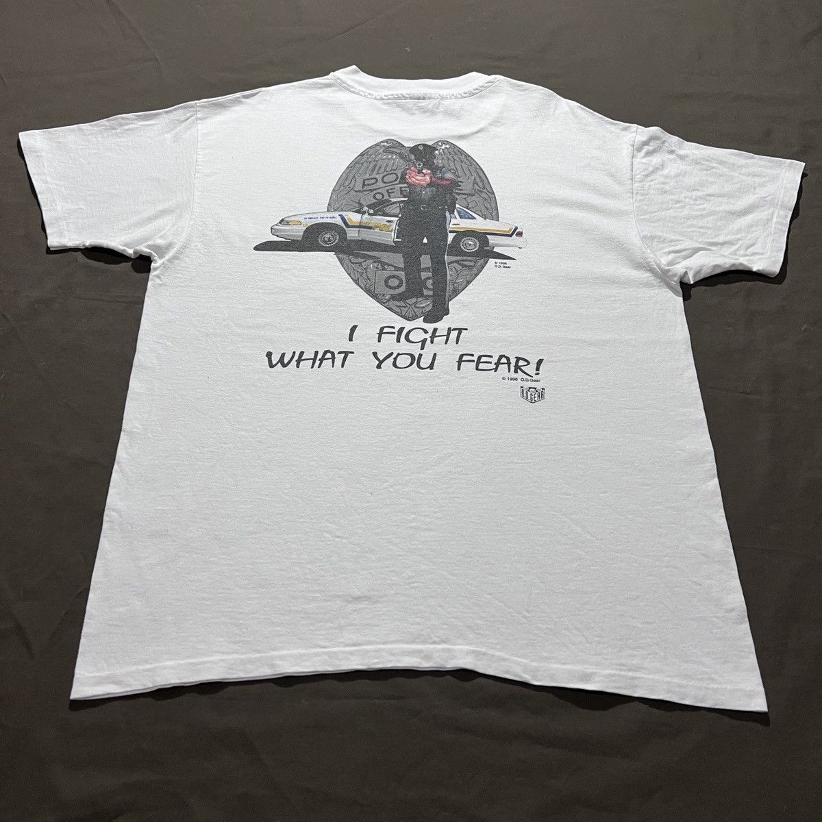 Vintage Vintage 90s O.D. Gear Police Department Graphic Tee Shirt XL Size US XL / EU 56 / 4 - 2 Thumbnail