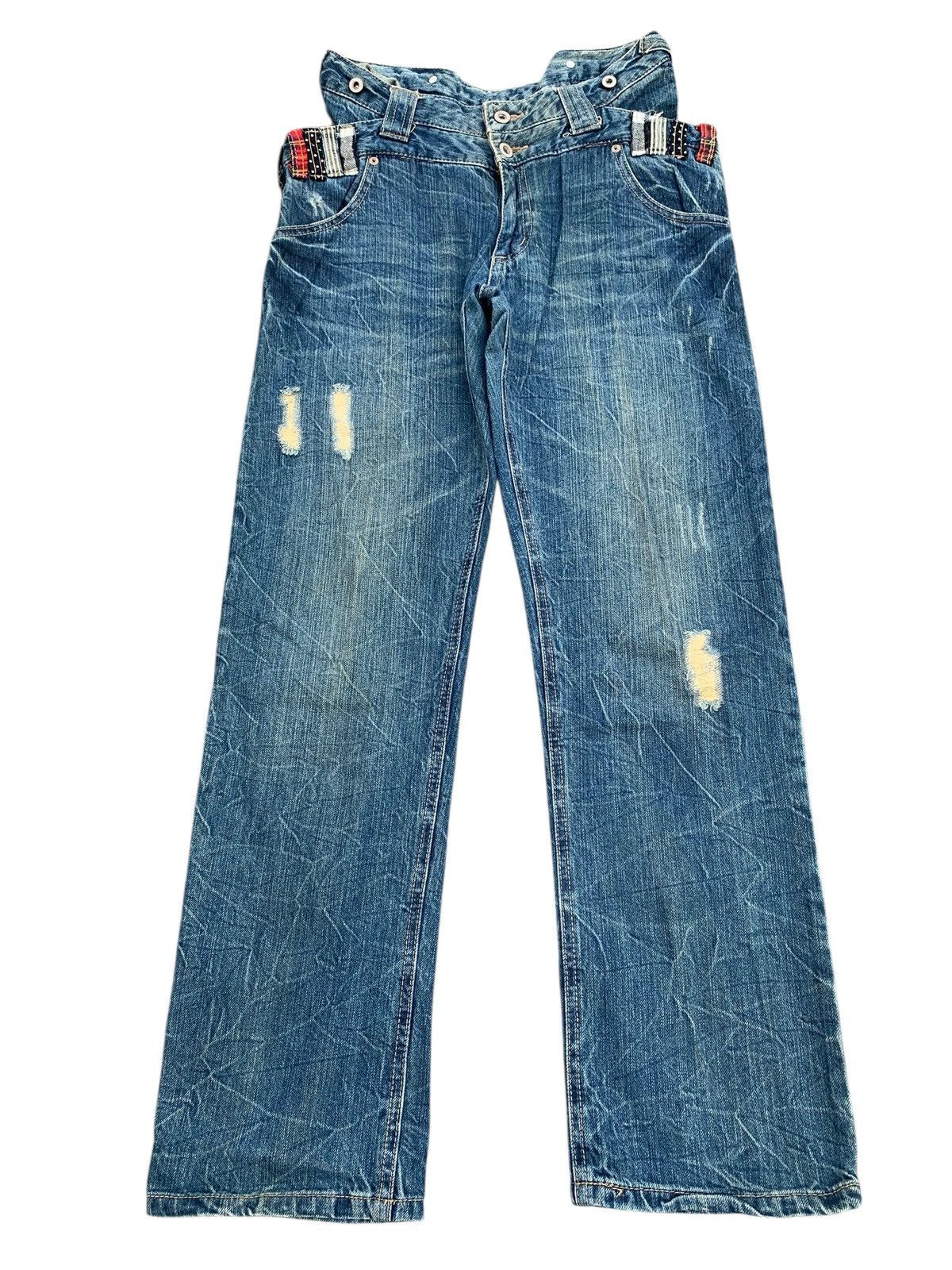 Kapital DOUBLE WAIST PUNK STYLE RUSTY UNBRAND DISTRESSED DENIM Size US 29 - 4 Thumbnail