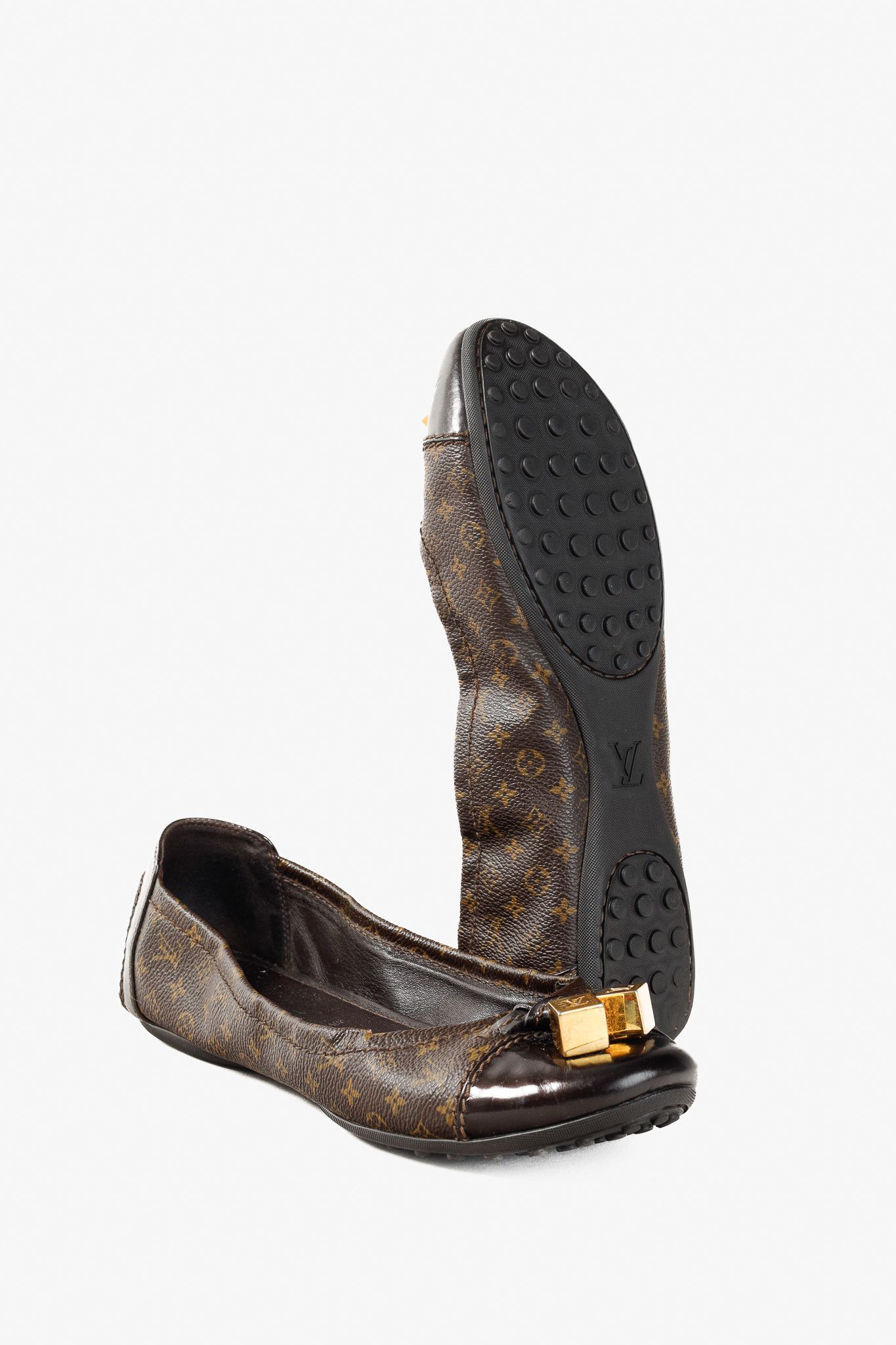 Louis Vuitton Louis Vuitton Lovely Golden-Cube Ballet Driving Flats Size US 8 / IT 38 - 5 Thumbnail