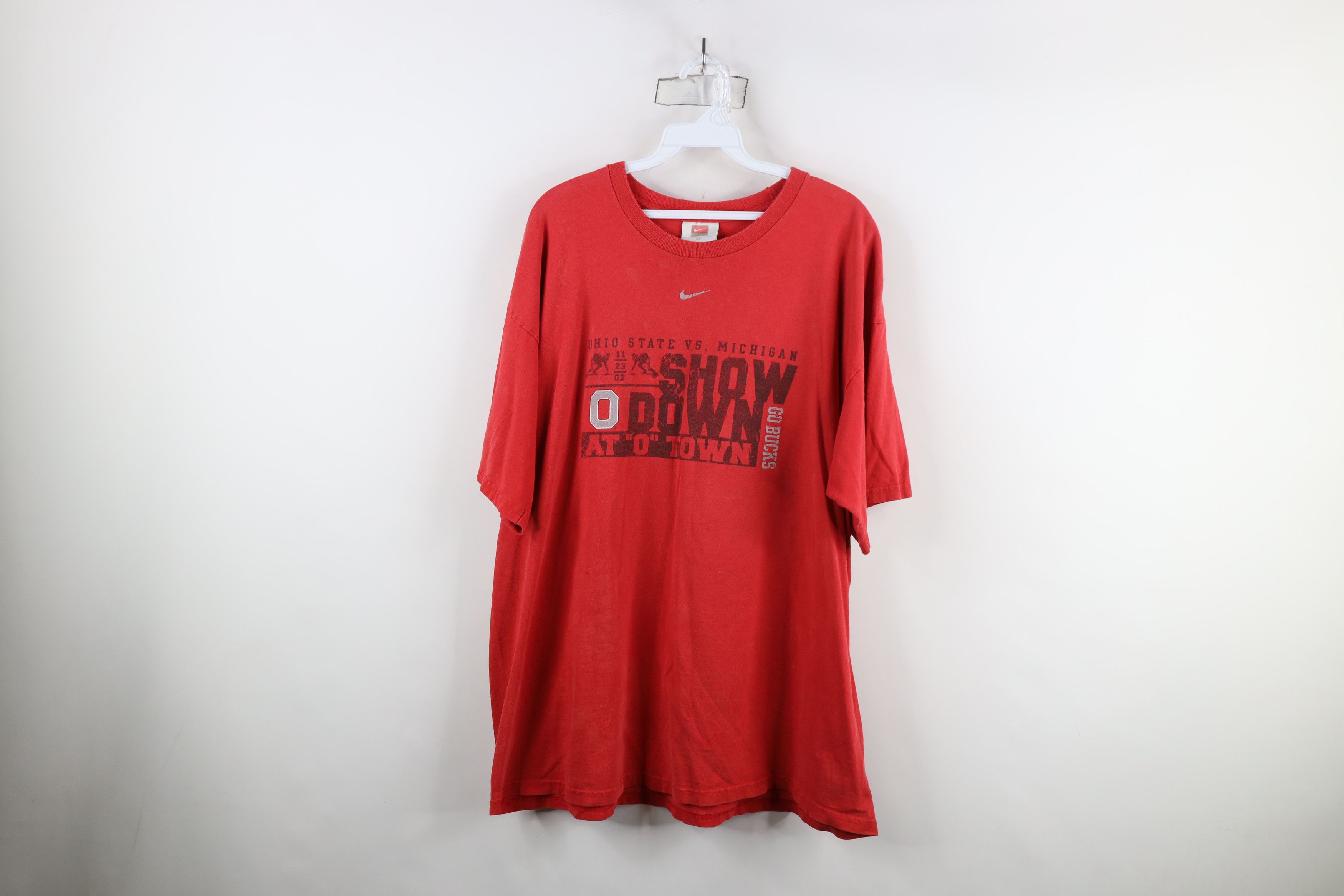 Nike × Vintage Vintage Y2K 2002 Nike Ohio State vs Michigan T-Shirt Size US XL / EU 56 / 4 - 1 Thumbnail