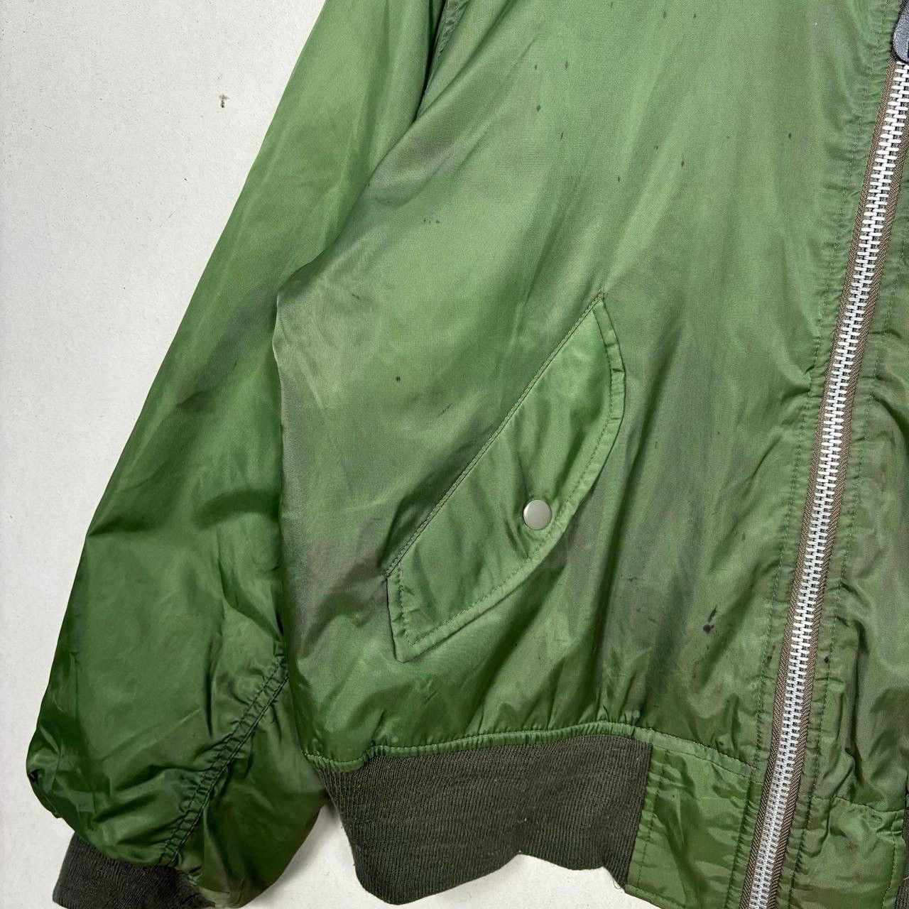 Japanese Brand C-BOY Vintage MA-1 Bomber Jacket Saga Green Flight Jacket Size US L / EU 52-54 / 3 - 7 Thumbnail