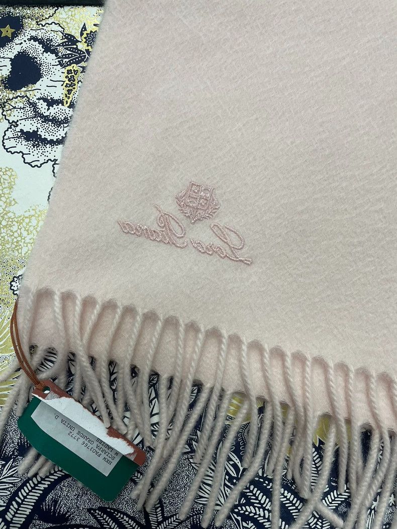 Loro Piana LORO PIANA Pink cashmere scarf Size ONE SIZE - 2 Thumbnail