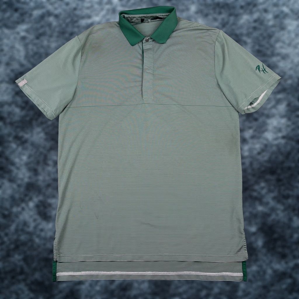 Ralph Lauren Ralph Lauren RLX Polo Shirt Mens Large Green Striped Stretch Golf Wicking Sports Size US L / EU 52-54 / 3 - 1 Thumbnail