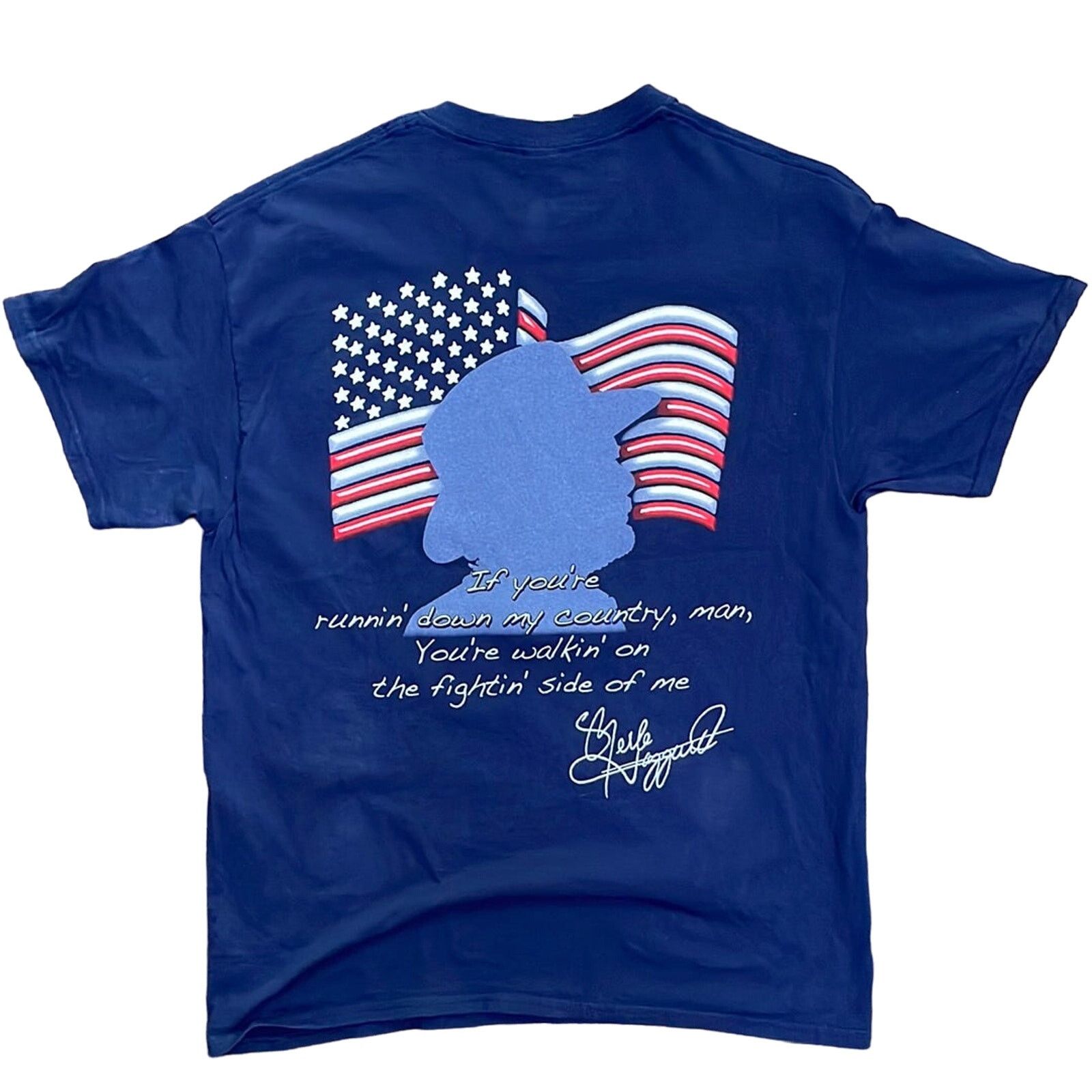 Band Tees Vintage Merle Haggard If You Don't Love It Leave It Tee L Size US L / EU 52-54 / 3 - 3 Thumbnail
