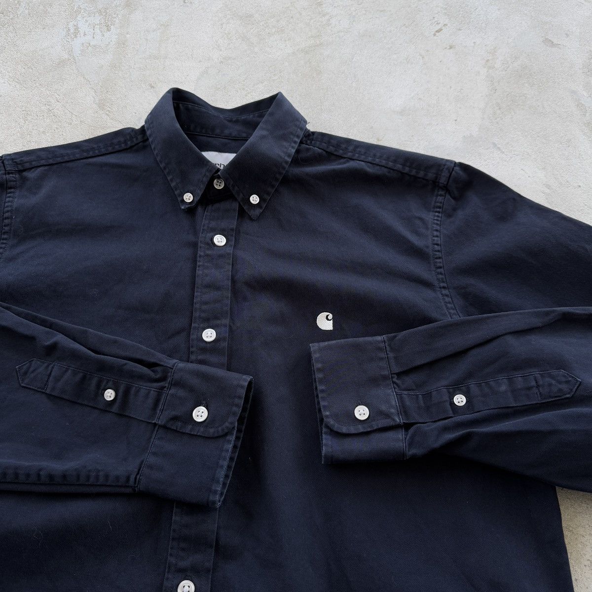 Carhartt × Vintage Vintage Carhartt Madison Button Ups Shirt Size M Navy Blue Size US M / EU 48-50 / 2 - 4 Thumbnail
