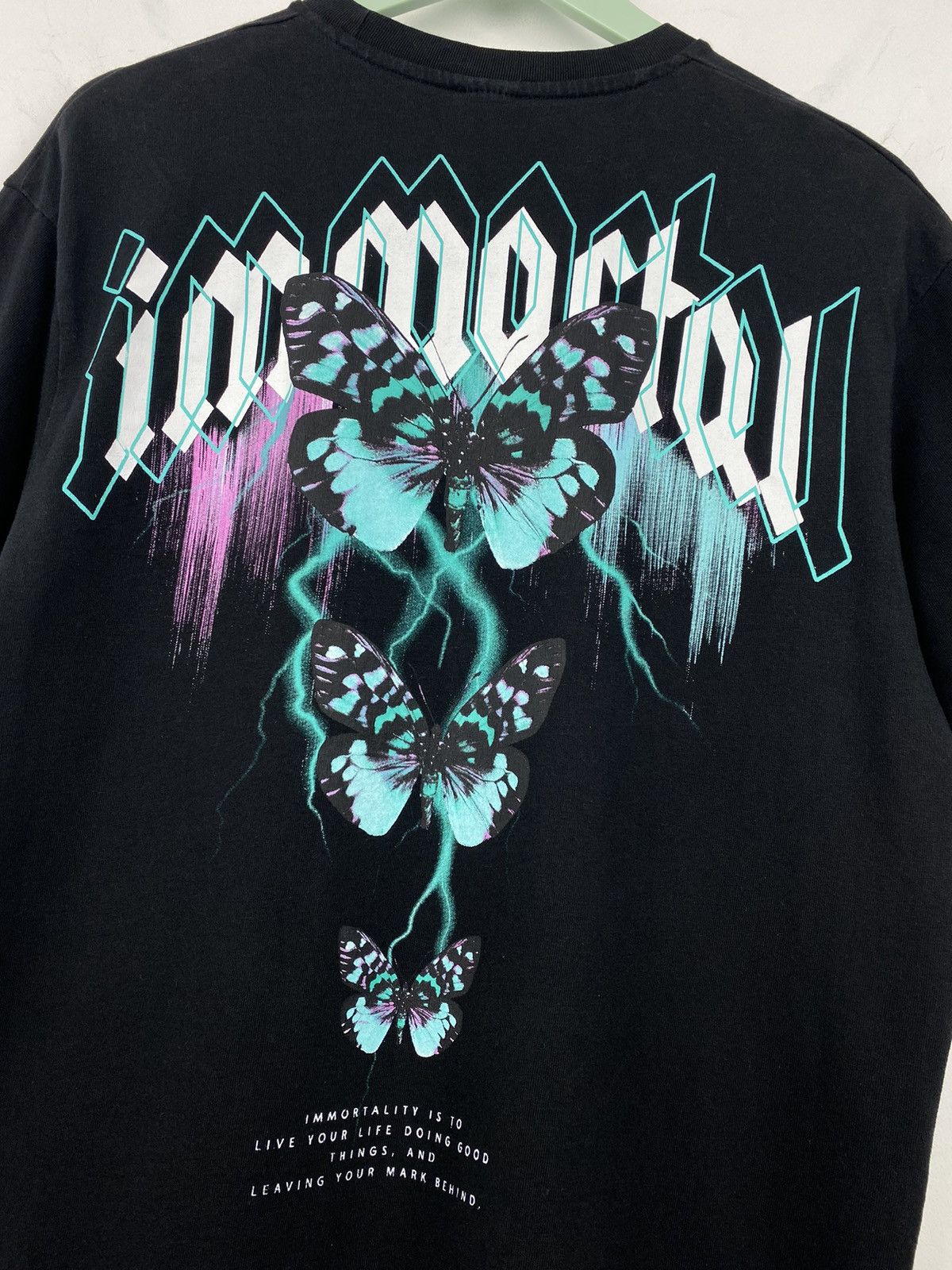 Band Tees Immortal Butterfly T Shirt Tee Y2K Size US M / EU 48-50 / 2 - 2 Thumbnail