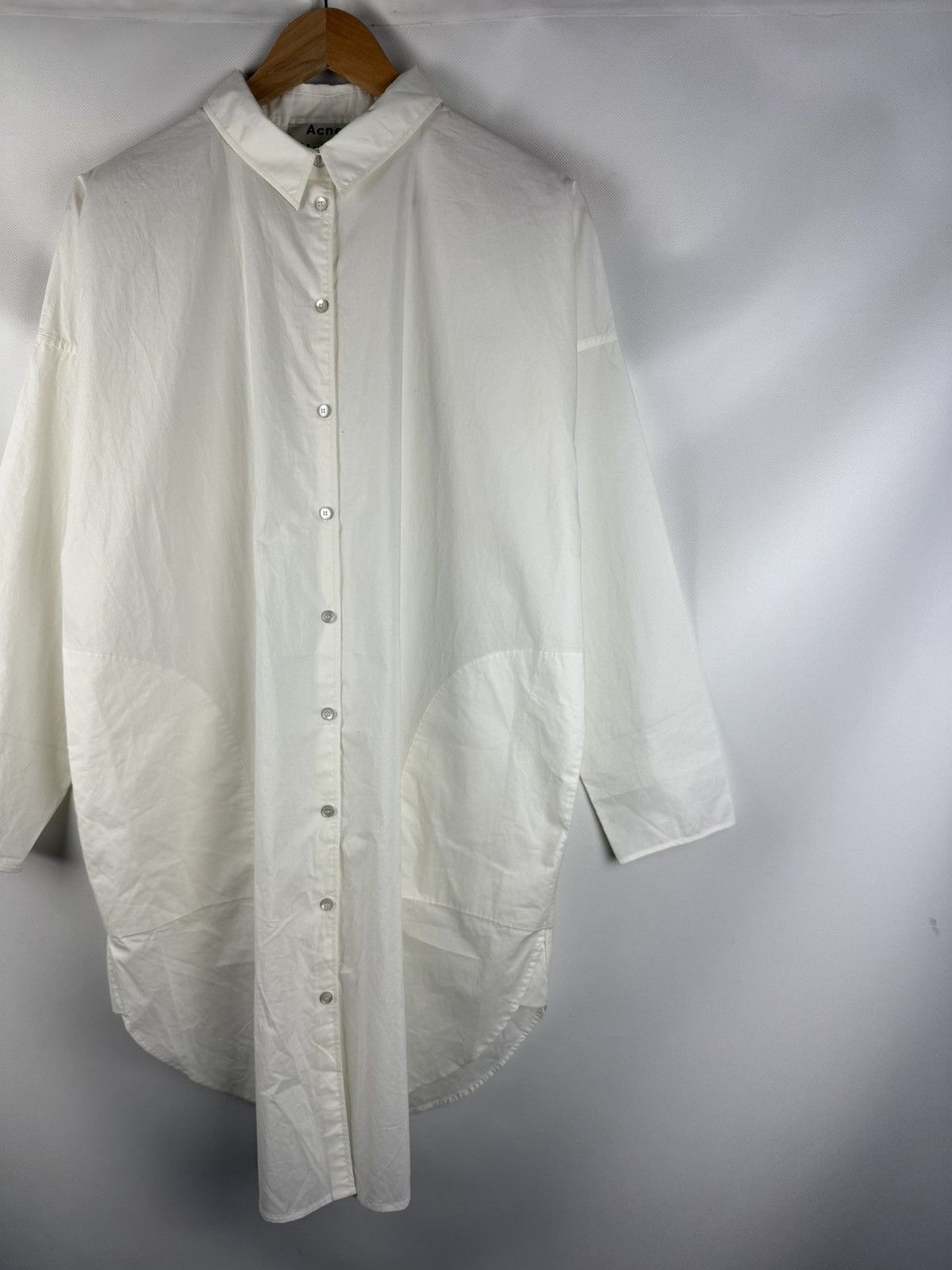 Acne Studios Acne Studios Lash Poplin Tech Oversize L/S Shirt Dress Size XS / US 0-2 / IT 36-38 - 5 Thumbnail