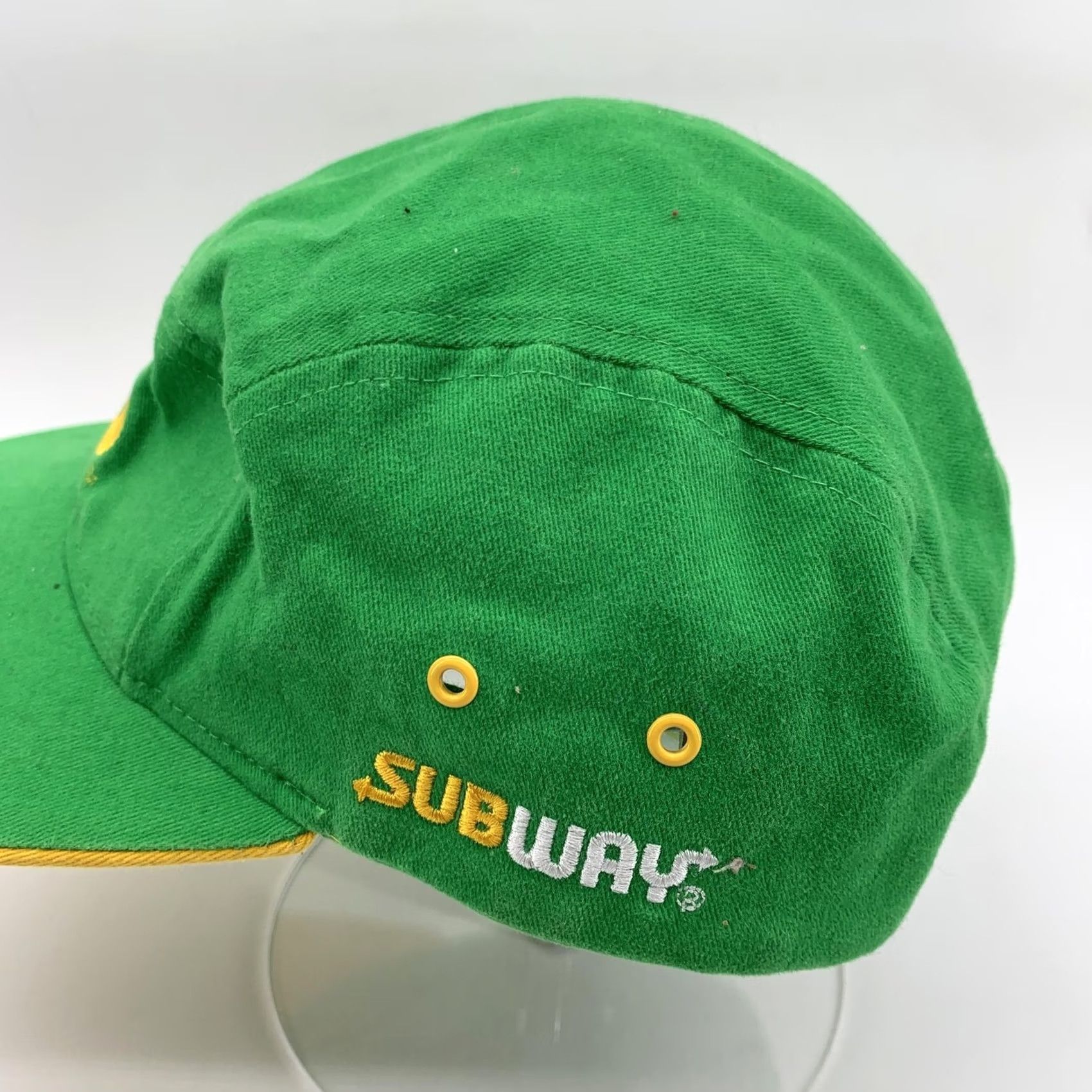 Vintage Subway Hat Cap 5 Panel Snap Back Mens Green Twill One Size Baseball Workwear Mens Size ONE SIZE - 3 Thumbnail