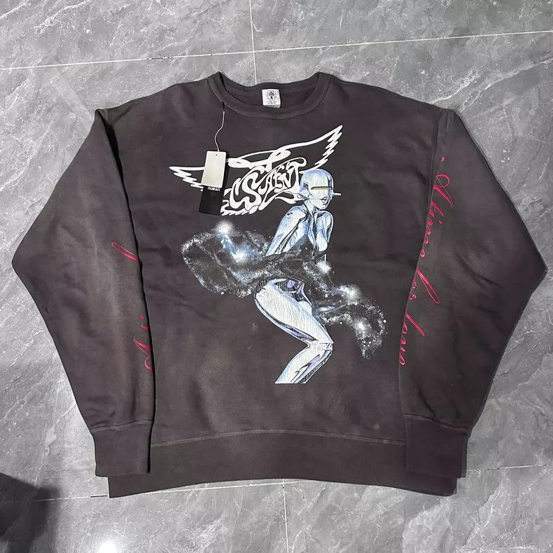 Saint Michael Saint MichaelWashed Black Co-Branded sweatshirt 2505-Nextar Size US XL / EU 56 / 4 - 1 Thumbnail