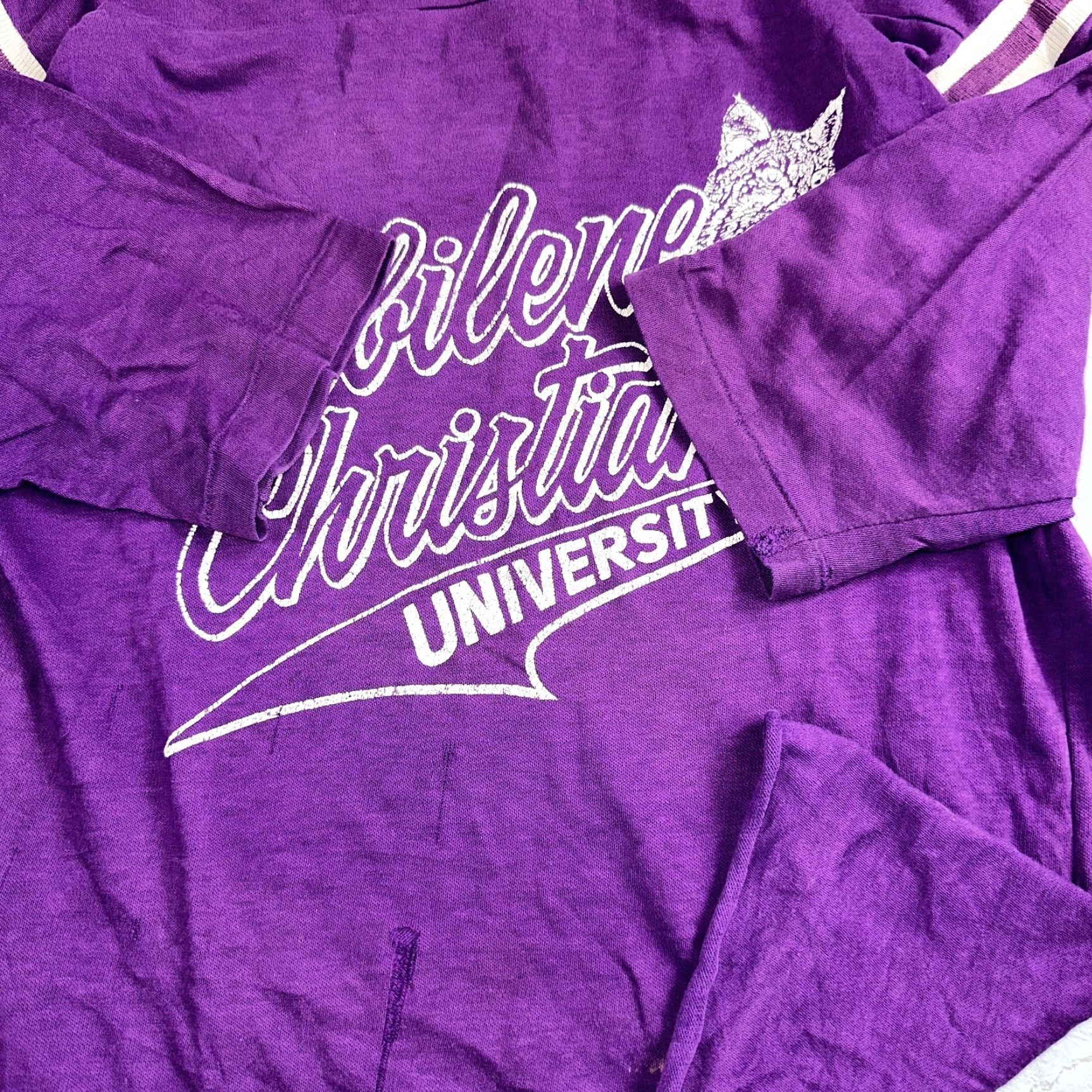 Vintage VINTAGE Abilene Christian University Texas 70s T Shirt Football Raglan Purple 1970s Mens L Size US L / EU 52-54 / 3 - 4 Thumbnail