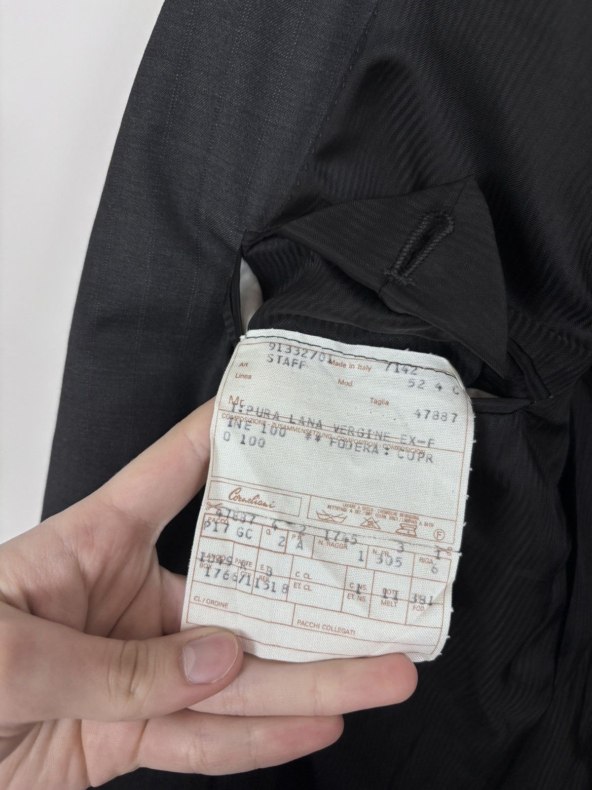 Corneliani Corneliani Men’s Vintage Grey Striped Wool Blazer Jacket Size 42R - 19 Thumbnail