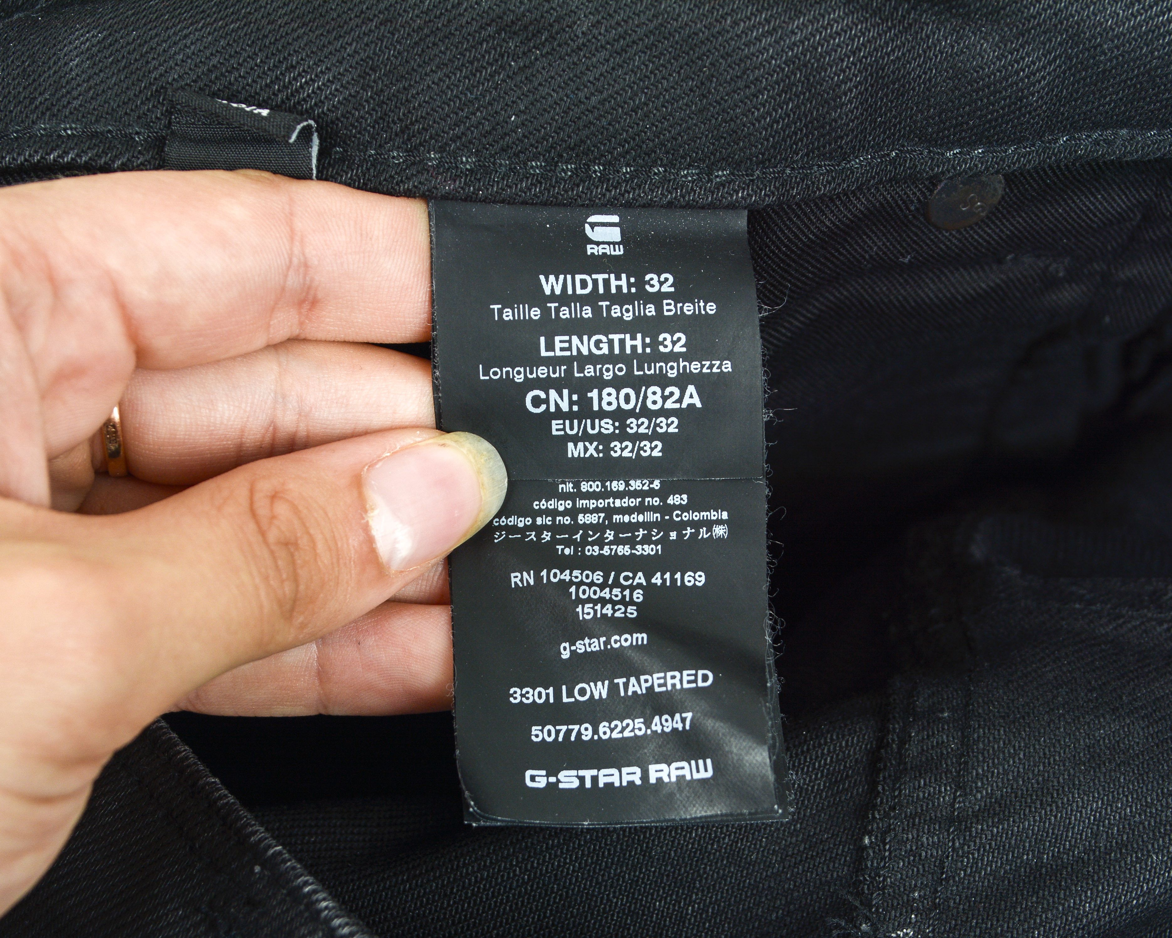 G-Star 3301 LOW TAPERED W32 L32 Waxed Jeans Denim Pants India Size US 32 / EU 48 - 7 Thumbnail