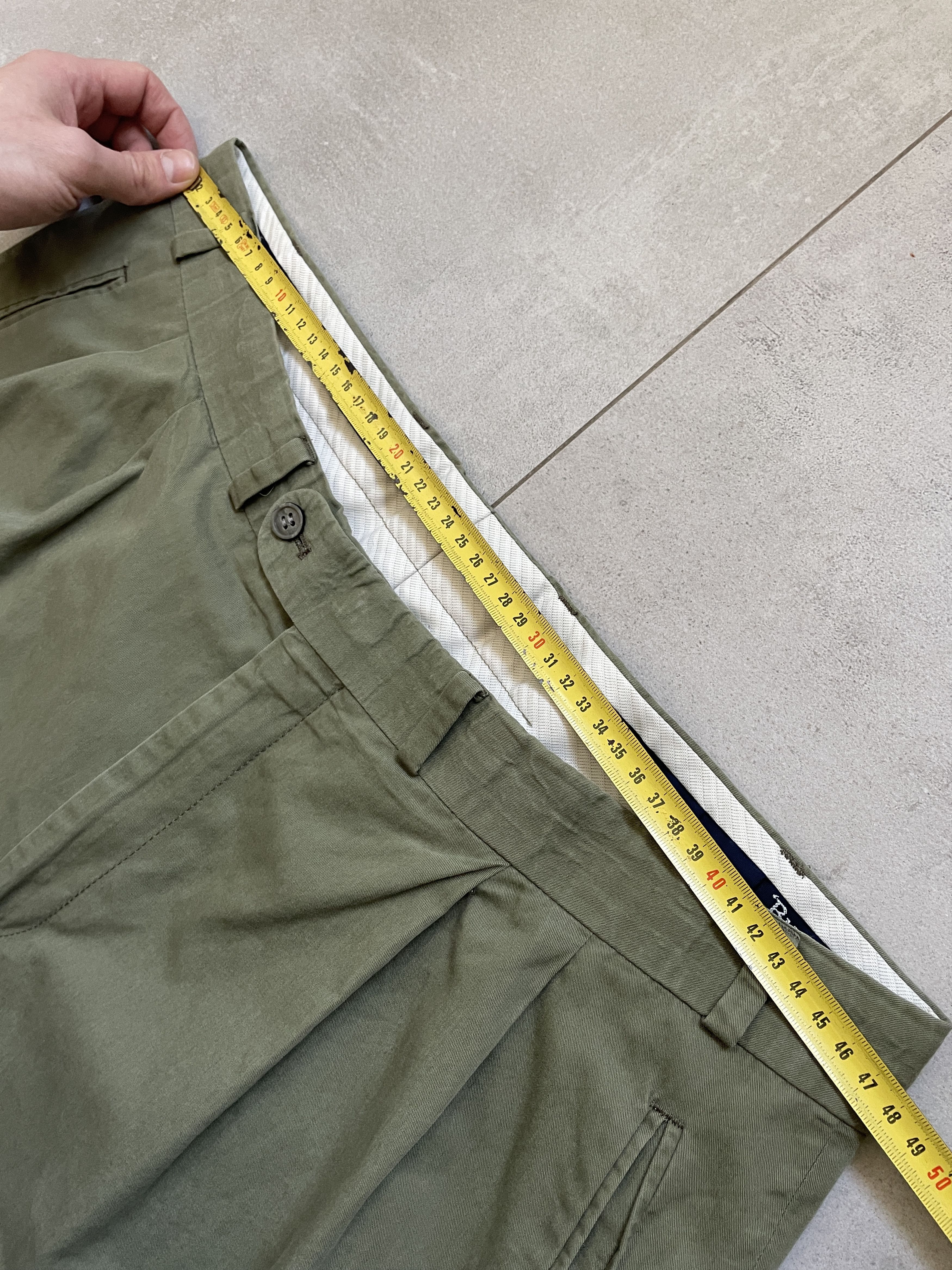 Burberry VINTAGE BURBERRYS FORMAL KHAKI WIDE WOOL TROUSERS OLD MONEY Size US 36 / EU 52 - 8 Thumbnail