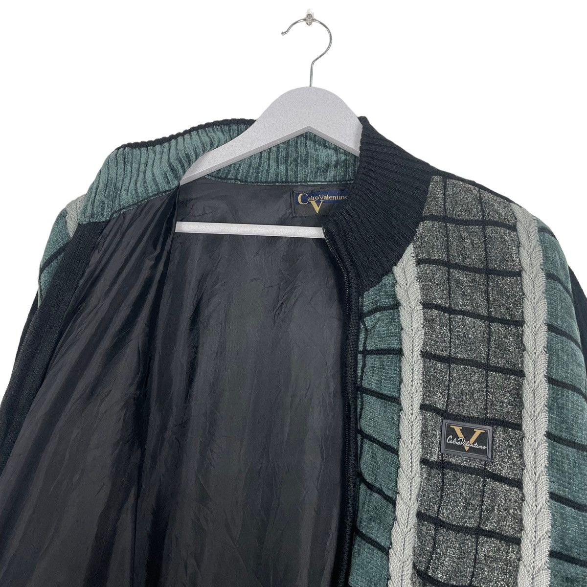 Designer × Japanese Brand 💥90s CARLO VALENTINO VELVET BOMBER JACKET Size US M / EU 48-50 / 2 - 10 Thumbnail