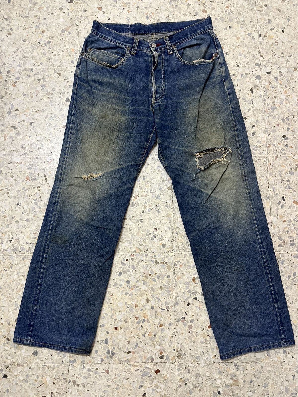 Vintage Vintage HR market redline selvedge distressed denim Size US 32 / EU 48 - 1 Thumbnail