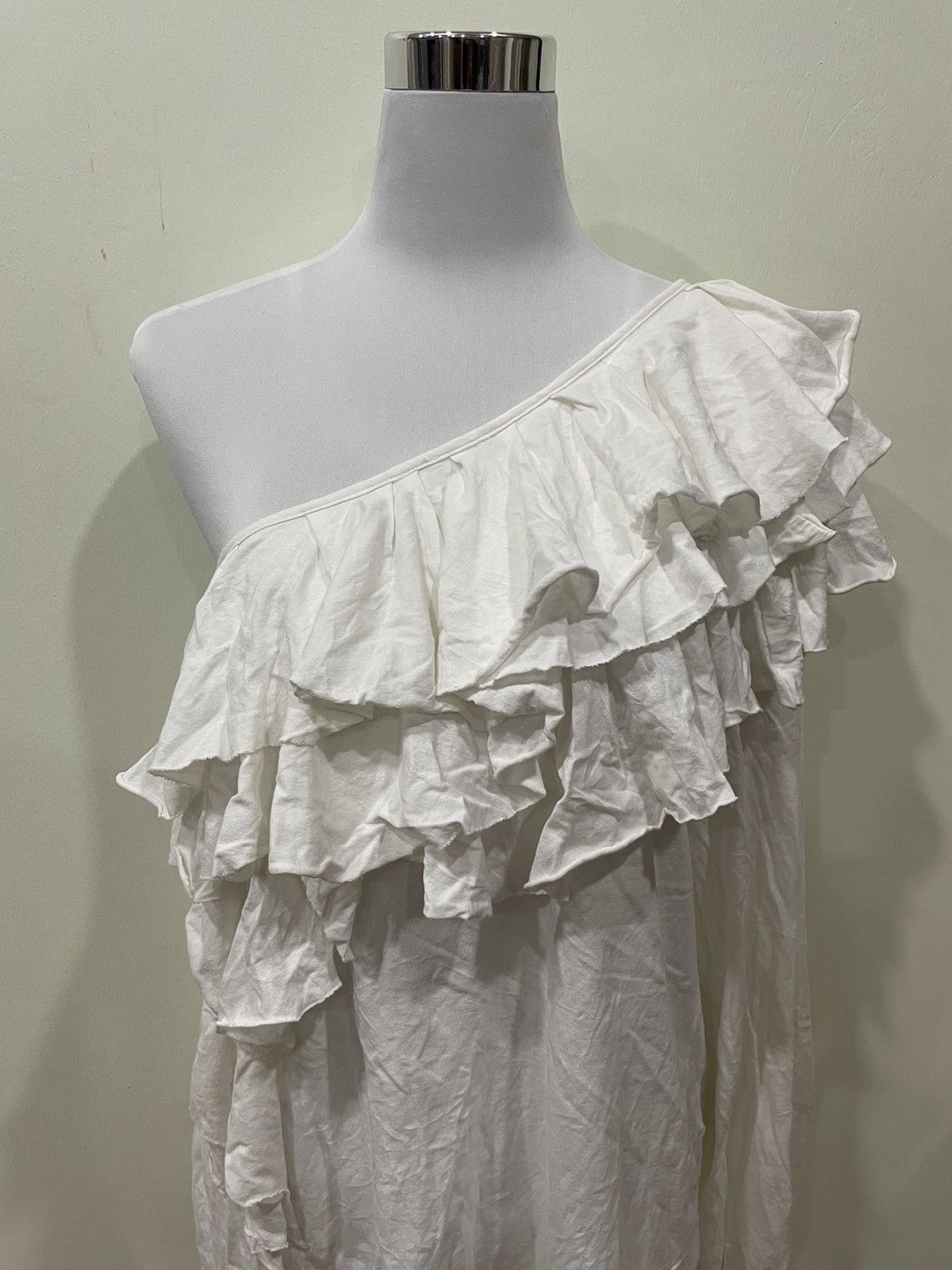 Bassike Bassike Organic Cotton Asymmetric Blouse Size S / US 4 / IT 40 - 3 Thumbnail