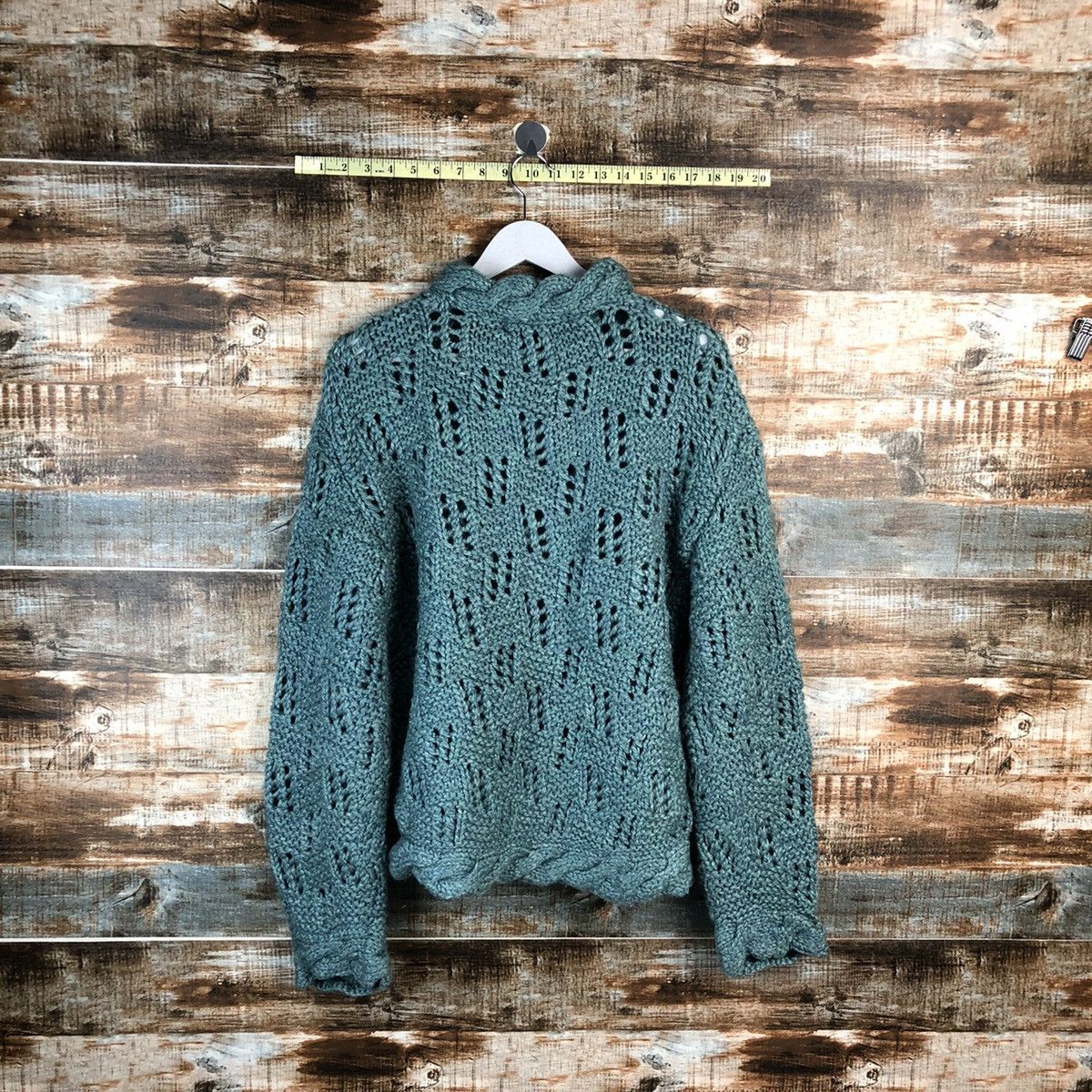 Vintage Japanese Brand crochet vintage Green Knitwear #A1947 Size US M / EU 48-50 / 2 - 10 Thumbnail