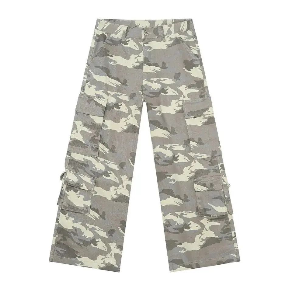 Japanese Brand Retro loose wide leg camouflage jeans Size US 32 / EU 48 - 5 Thumbnail