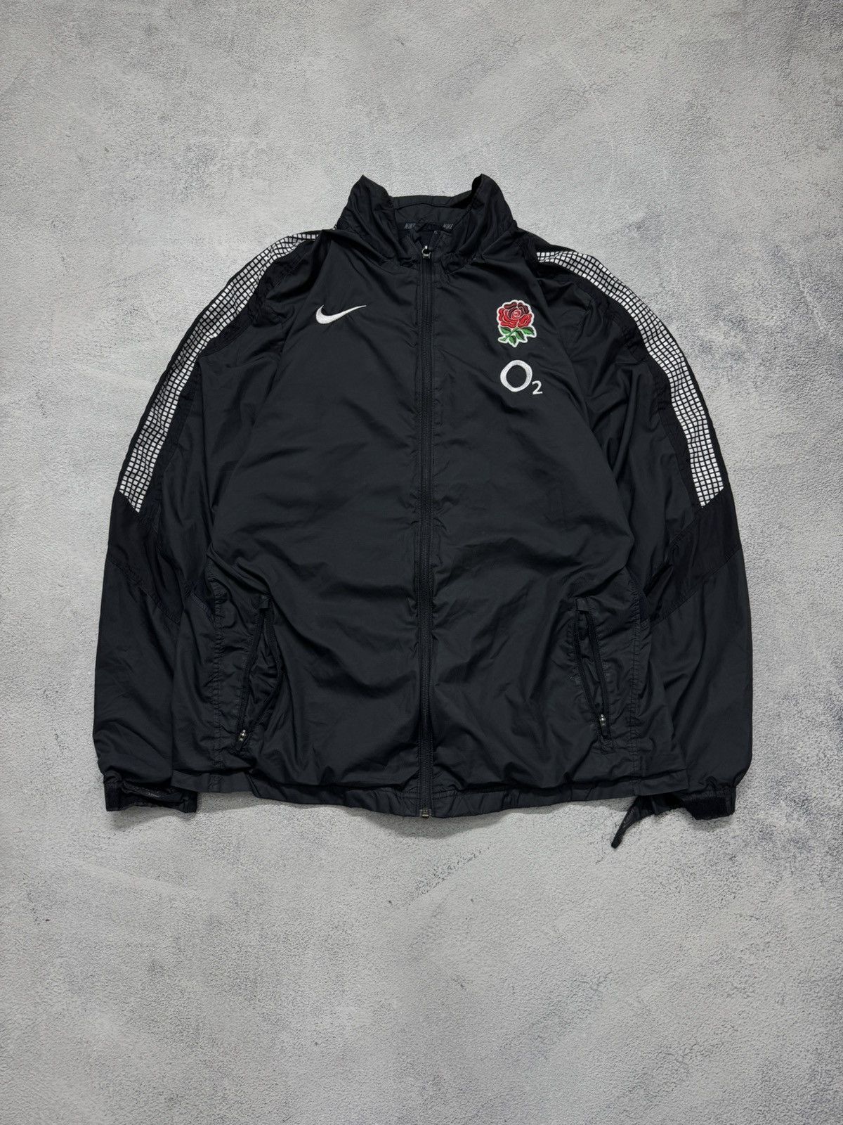 Nike Vintage Nike England O2 Rugby Full Zip Jacket Rose Size US L / EU 52-54 / 3 - 2 Thumbnail