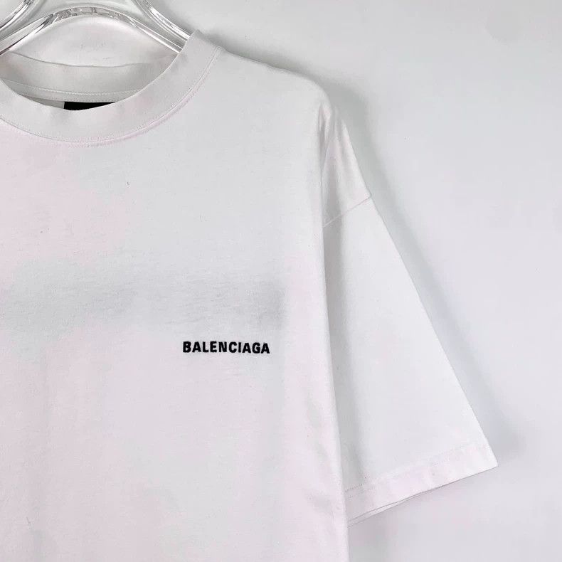 Balenciaga Balenciaga White logo monogrammed embroidered cotton crew Size US M / EU 48-50 / 2 - 3 Thumbnail