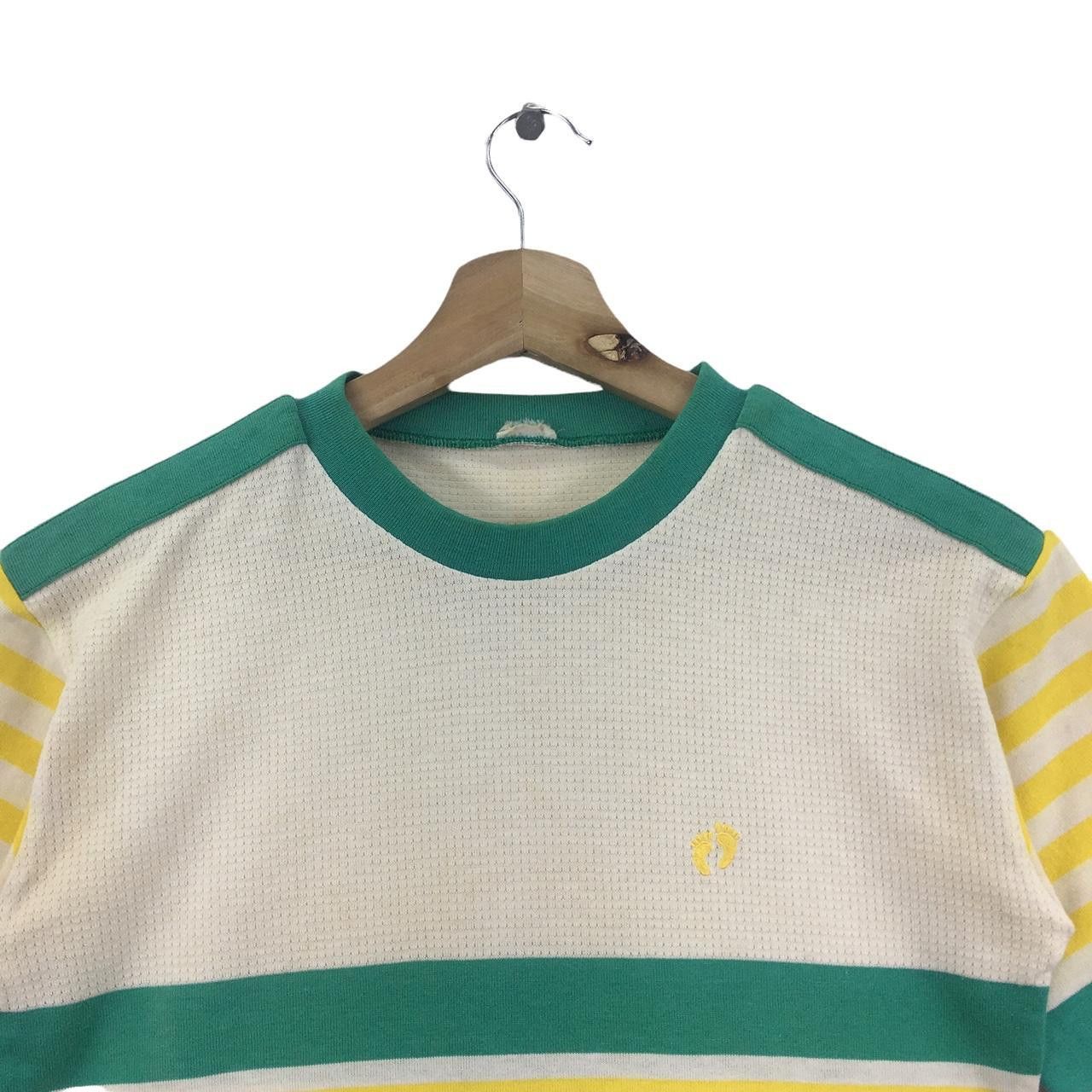 Hang Ten Vtg 80’ HANG TEN SURFING Hawaii Striped Tee Shirt Green Size US XS / EU 42 / 0 - 2 Thumbnail