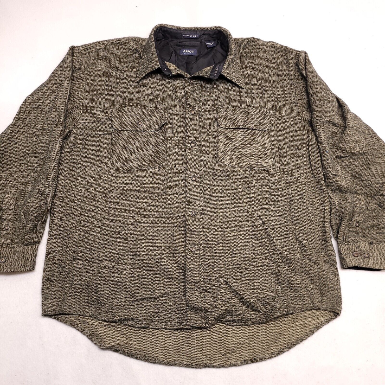 Arrow Arrow Casual Button Up Shirt Mens Size Extra Large XL Green Size US XL / EU 56 / 4 - 2 Thumbnail