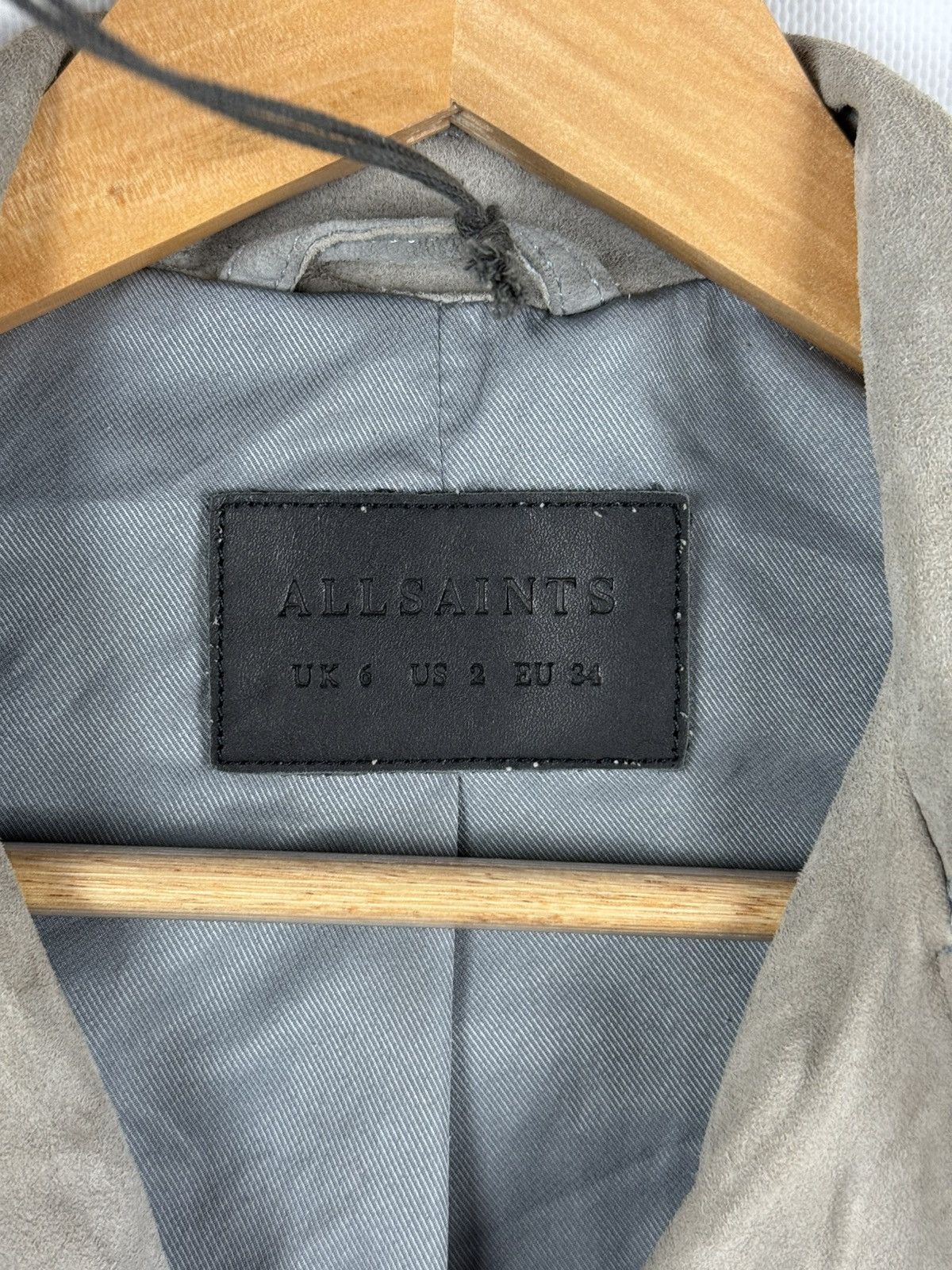 Allsaints Allsaints Suede Balfern Biker Ladies Belted Jacket Size XS / US 0-2 / IT 36-38 - 14 Thumbnail