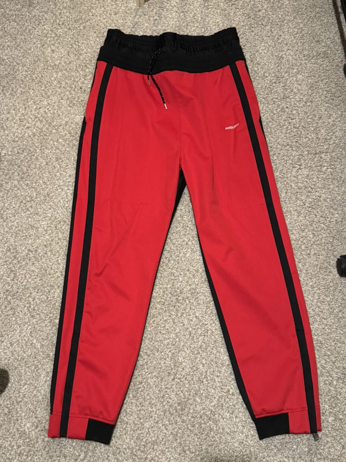 Ambush Design Red with a black strip ambush pants Size US 34 / EU 50 - 1 Thumbnail