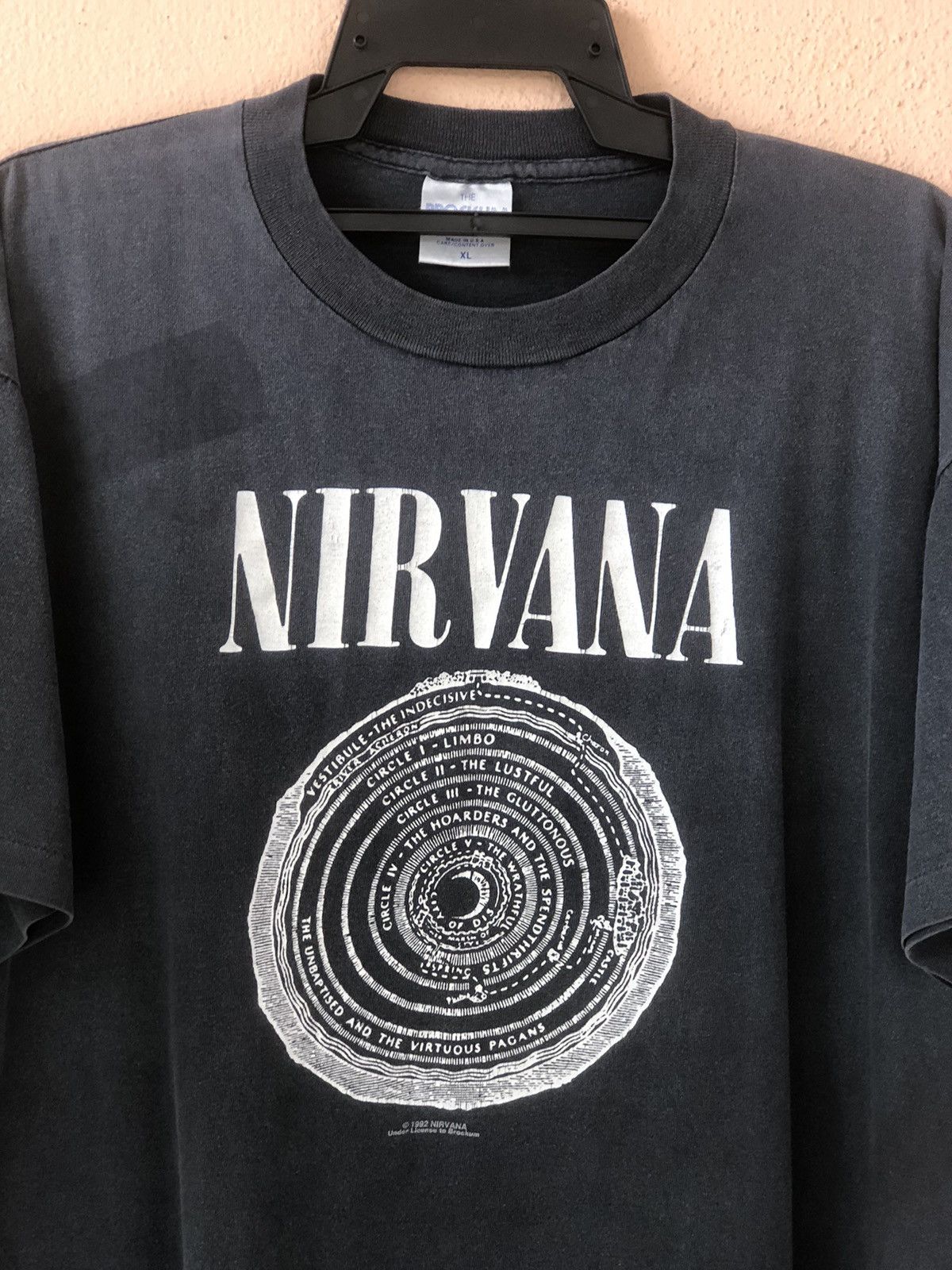 Band Tees × Nirvana × Vintage Vintage 90s NIRVANA Vestibule Grunge Tee Size US XL / EU 56 / 4 - 2 Thumbnail